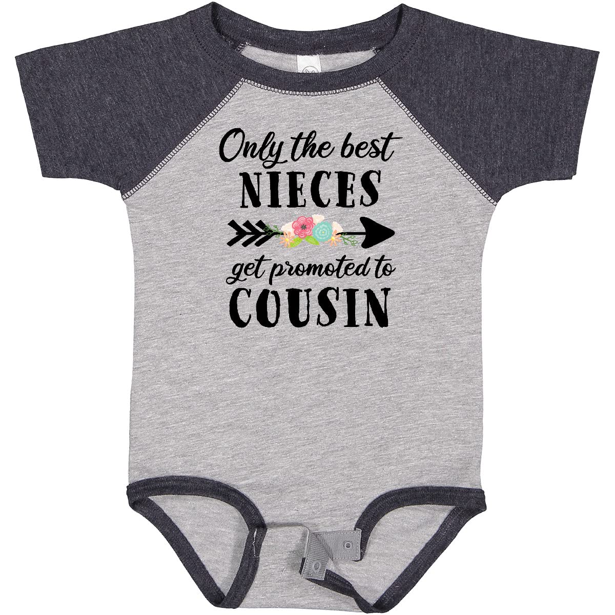 Inktastic 'Only The Best Nieces Get Promoted to Cousin' Funny Baby Bodysuit - Perfect for Family Reunions, Birthday Gifts & Cute Baby Photoshoots