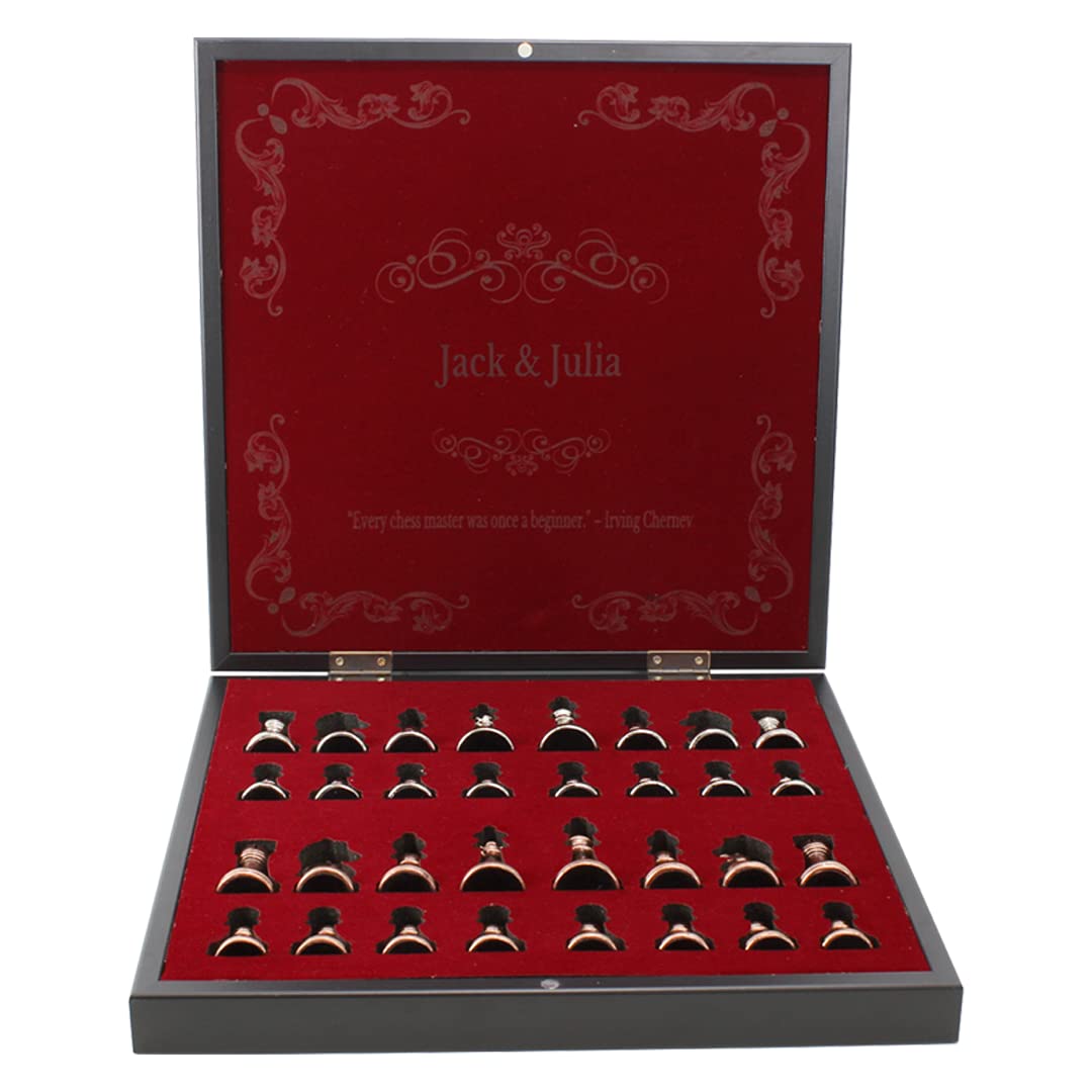 Personalized Luxury Chess Set - Elegant Wooden Board & Pieces - Perfect Graduation, Birthday & Housewarming Gift for Men & Women - Great for Home Decor, Office & Game Nights