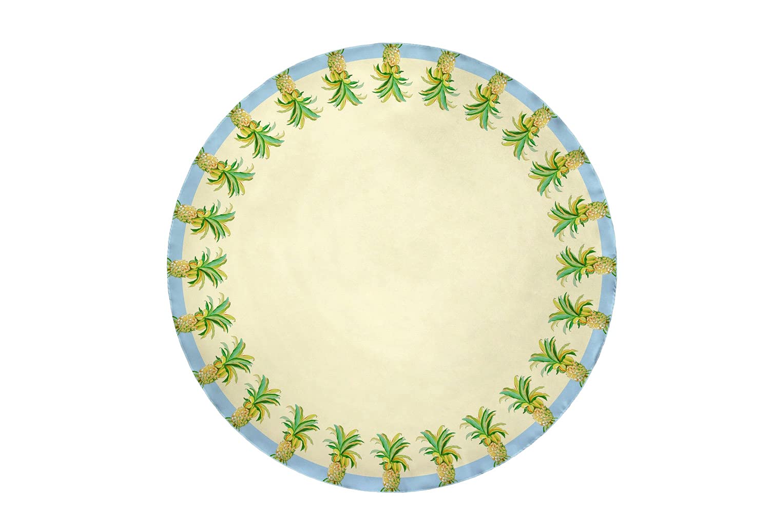 Betsy Drake Pineapple Tablecloth 68 Inch - Waterproof & Washable Dining Table Cover for Kitchen, Party, Picnic, and Outdoor Events