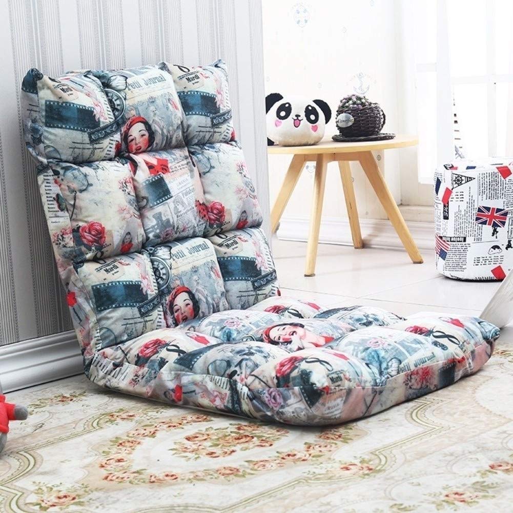 Adjustable Floor Sofa Chair with Cushioned Back Support - Versatile Gaming, Meditation, Reading & TV Watching Chair for Home & Office (Color: H) | Comfortable Seating for Relaxation, Yoga & Entertainment Spaces