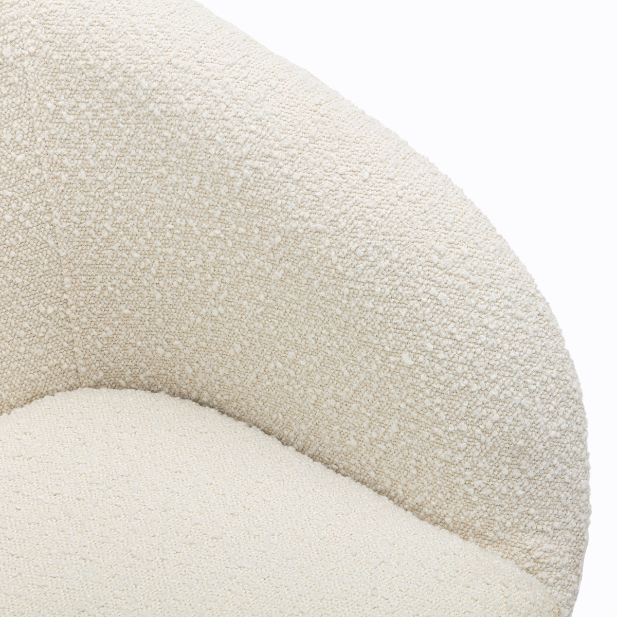 Avalon Boucle Office Chair - Ergonomic Modern Upholstered Desk Chair with Adjustable Height for Home & Office Workspace - Perfect for Remote Work, Study, and Gaming