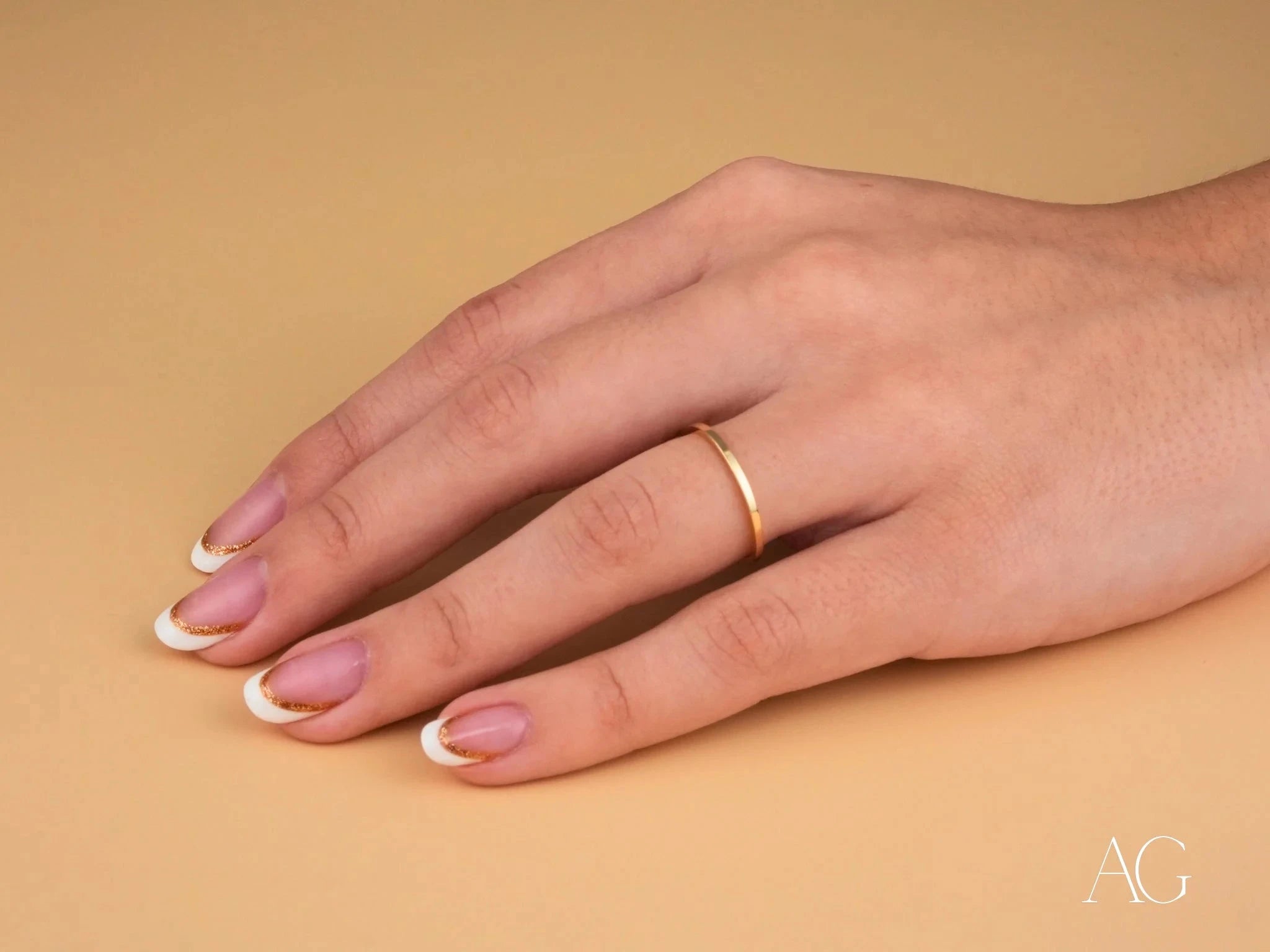 1mm Essence Linea Gold Ring – Dainty & Elegant Jewelry for Everyday Wear, Special Occasions & Gifts