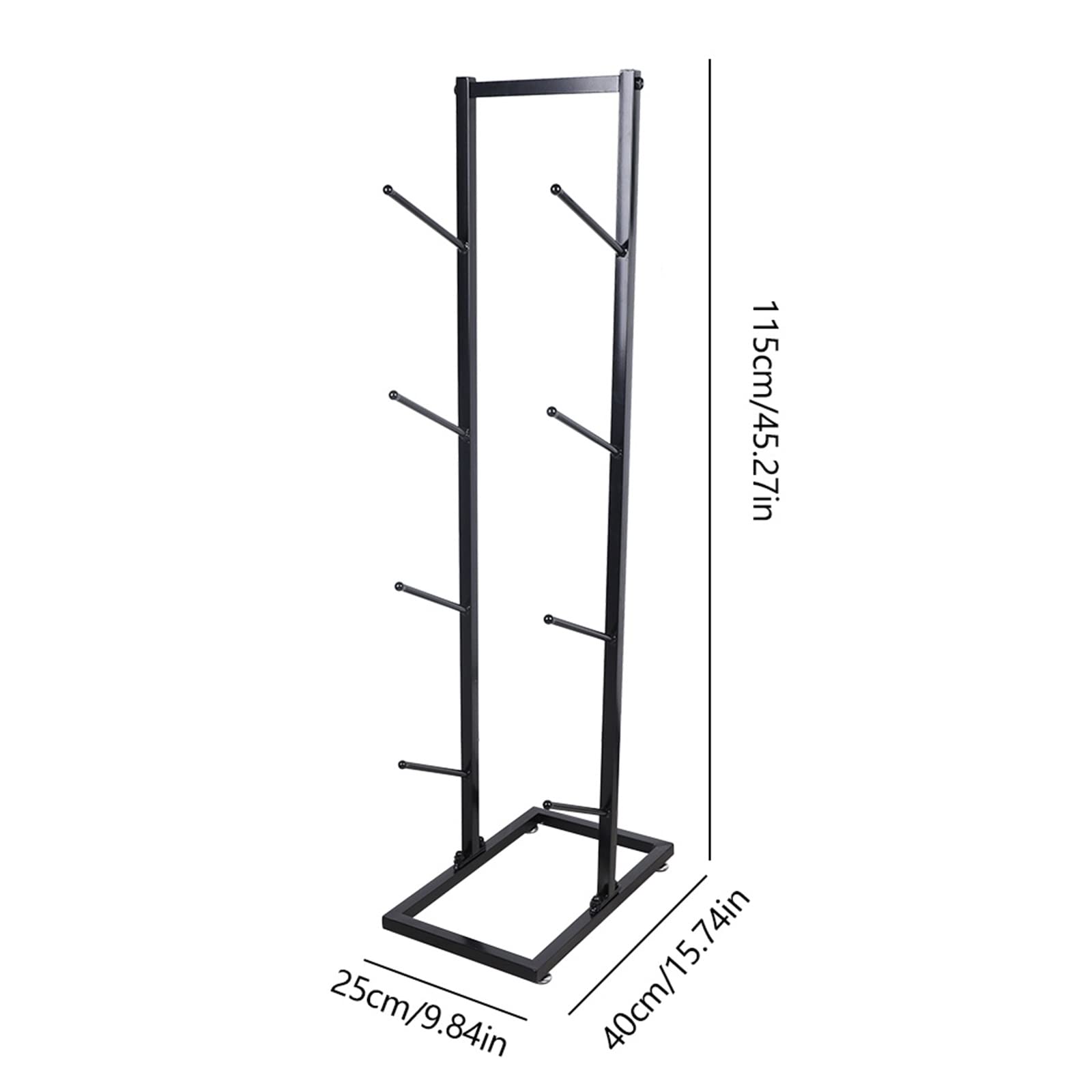 4-Tier Heavy Duty Basketball Storage Rack - Single-Sided Sports Ball Organizer for Indoor & Outdoor Use (15.75