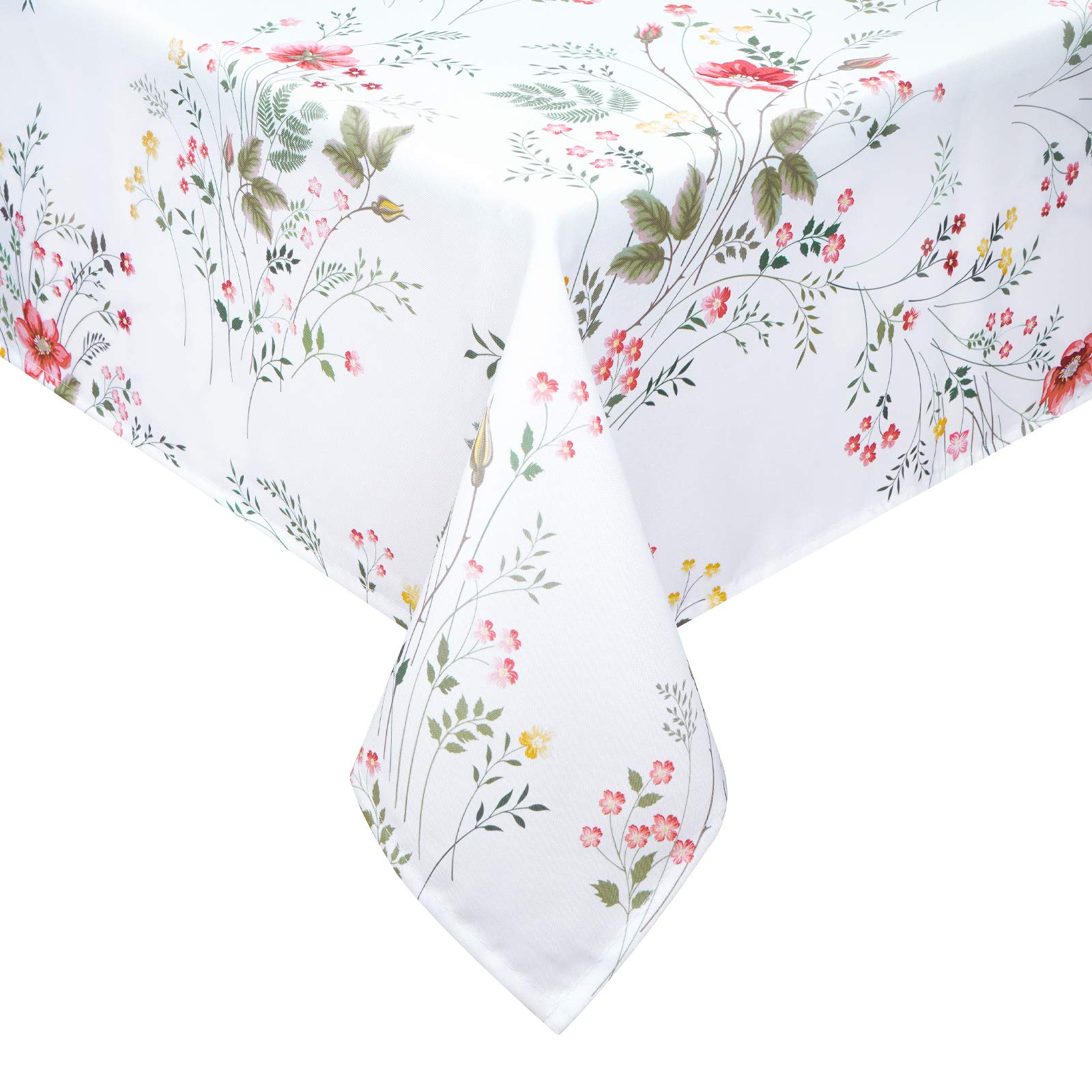 ASPMIZ Floral Tablecloth - Waterproof Wrinkle-Free Wild Flower Table Cover for Spring & Summer | 60x120 Inch Rectangle for Outdoor Picnic, Camping, Party, Kitchen & Dining Room Decor | Perfect for Garden Parties, BBQs & Holiday Gatherings