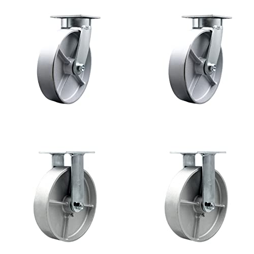 2 Swivel - 2 Rigid