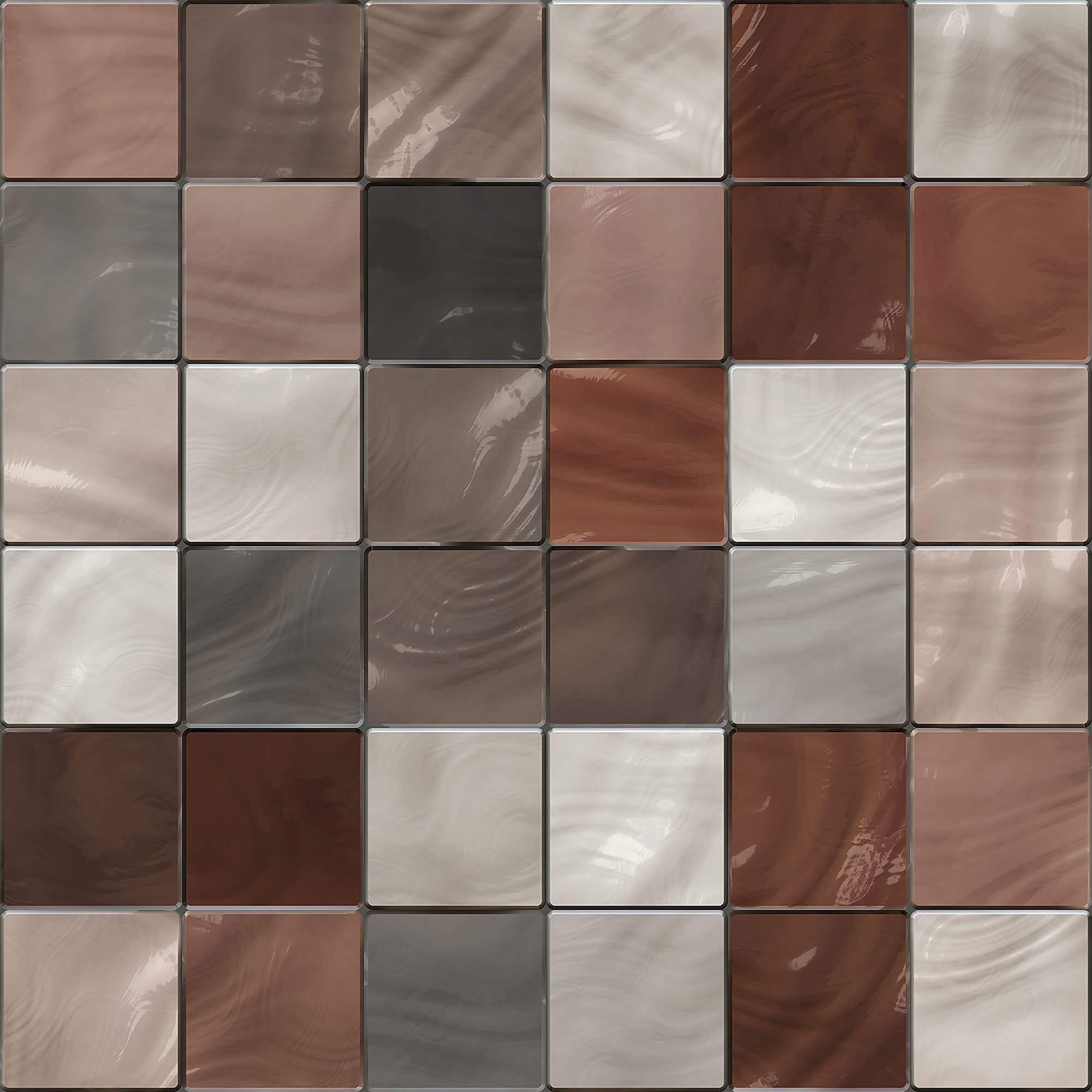 Brown Geometric Tile Adhesive Peel and Stick Removable Wallpaper - Self-Adhesive Wall Decal for Kitchen Backsplash, Bathroom, Bedroom & Office Decor