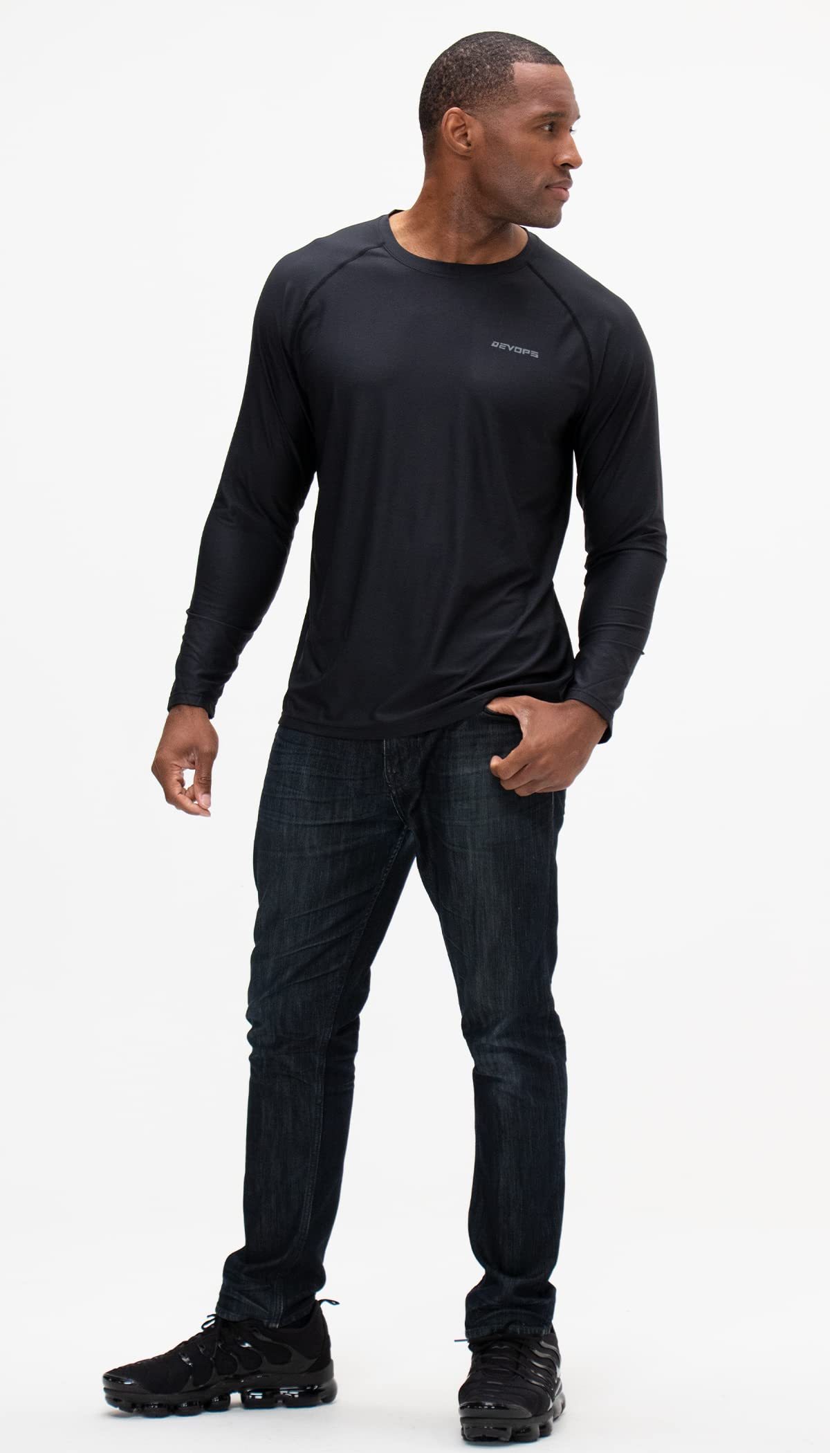 DEVOPS Men's Hoodie - Long Sleeve Pullover for Fishing, Hiking, Running & Workout | Comfortable Casual Wear for Outdoor Activities & Gym