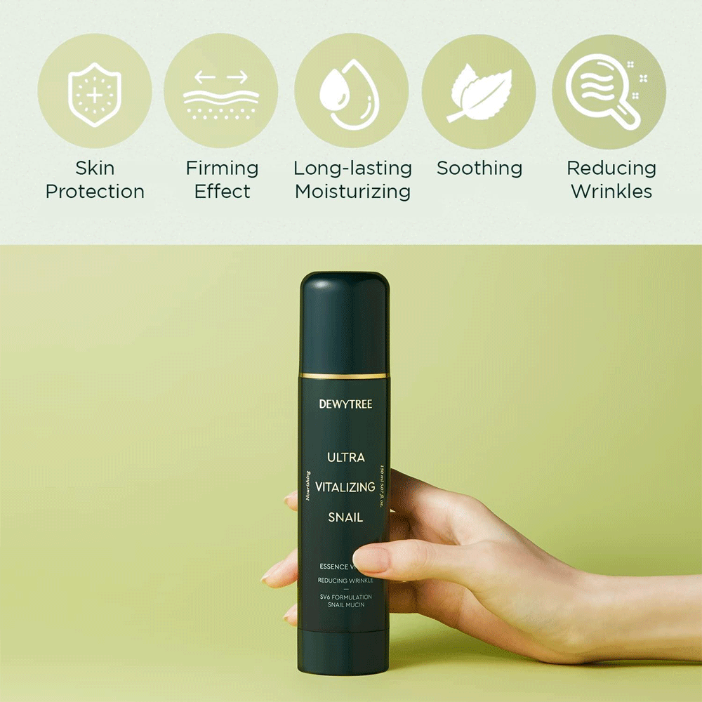 DEWYTREE Ultra Vitalizing Snail Essence Water 150ml - Hydrating & Anti-Aging Facial Toner for Glowing Skin | Perfect for Daily Skincare Routine & Nighttime Hydration