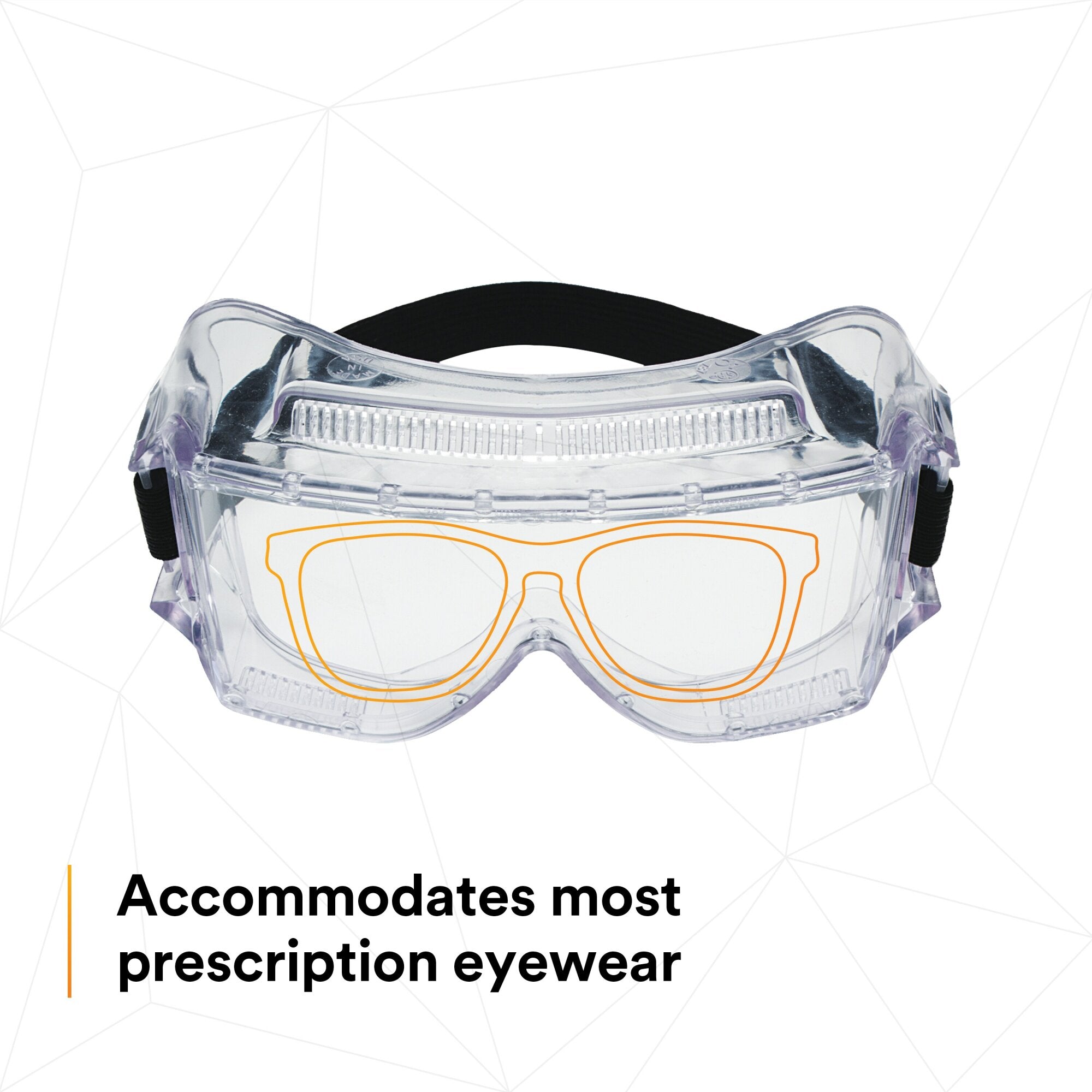 3M Centurion Impact Safety Goggles 452AF with Anti-Fog Clear Lens - Protective Eyewear for Construction, Lab Work & DIY Projects