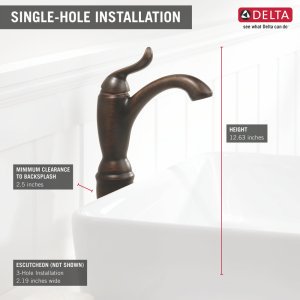 Delta Faucet Linden Vessel Sink Faucet - Brushed Nickel Single Hole Bathroom Faucet with Diamond Seal Technology | Durable Stainless Steel Construction | Perfect for Modern Bathroom Vanities and Vessel Sinks (Model 794-SS-DST)