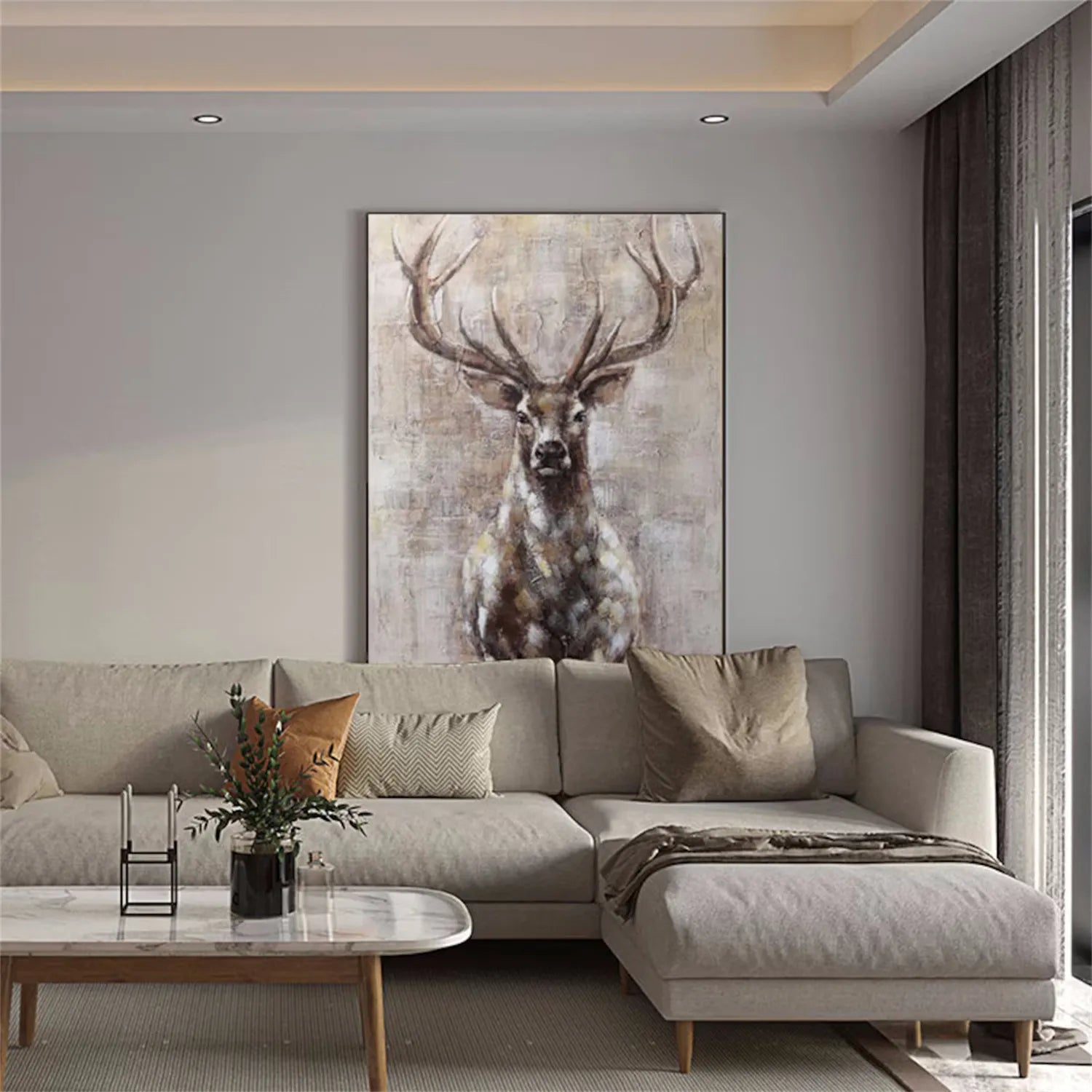 Animal Art Painting #AP069 - Handmade Canvas Wall Decor for Living Room, Bedroom & Office - Perfect Gift for Pet Lovers & Home Decor