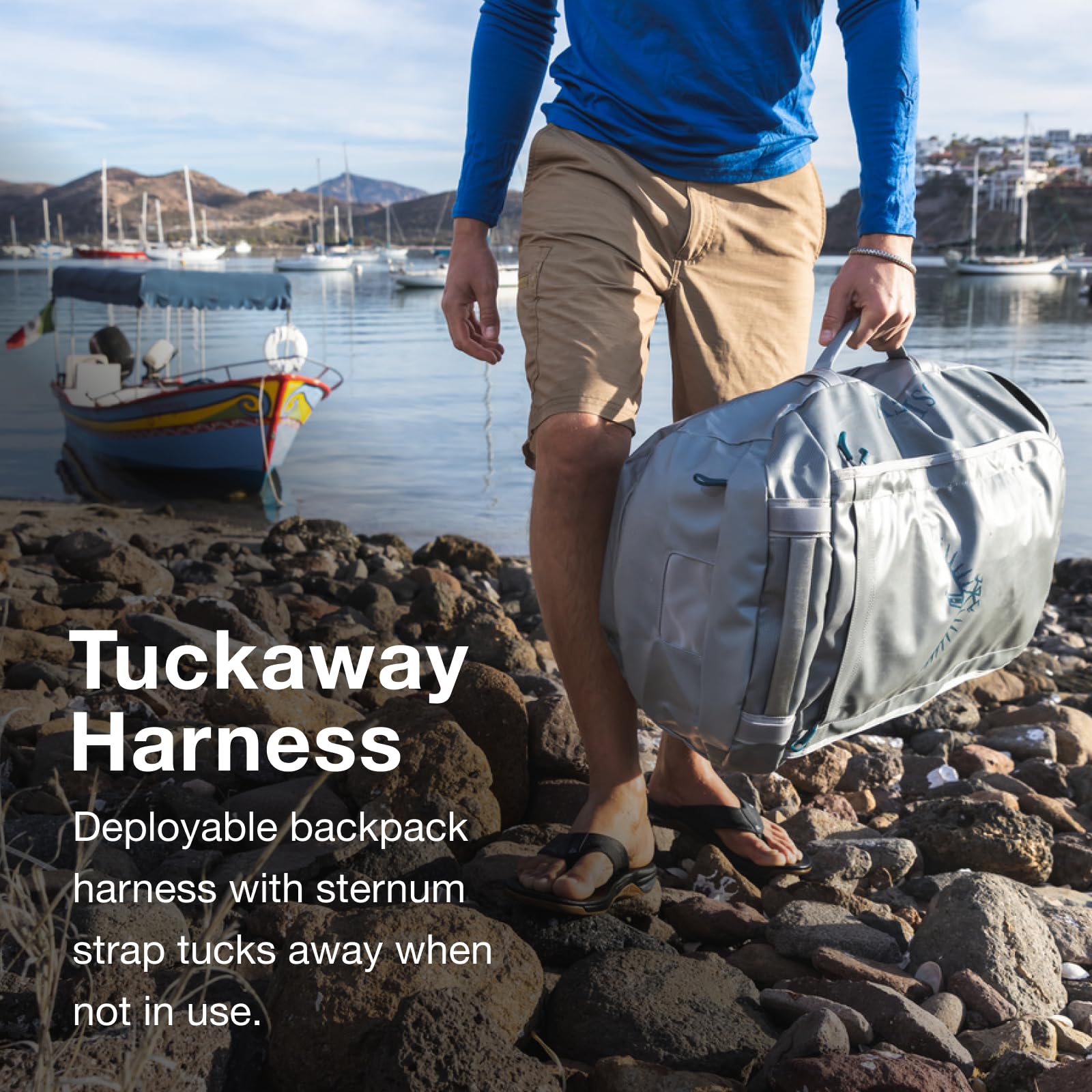 Osprey Unisex-Adult Transporter 65 Duffel Bag - Waterproof Travel Duffel for Camping, Hiking & Air Travel - Durable Carry-On Luggage with Shoulder Straps