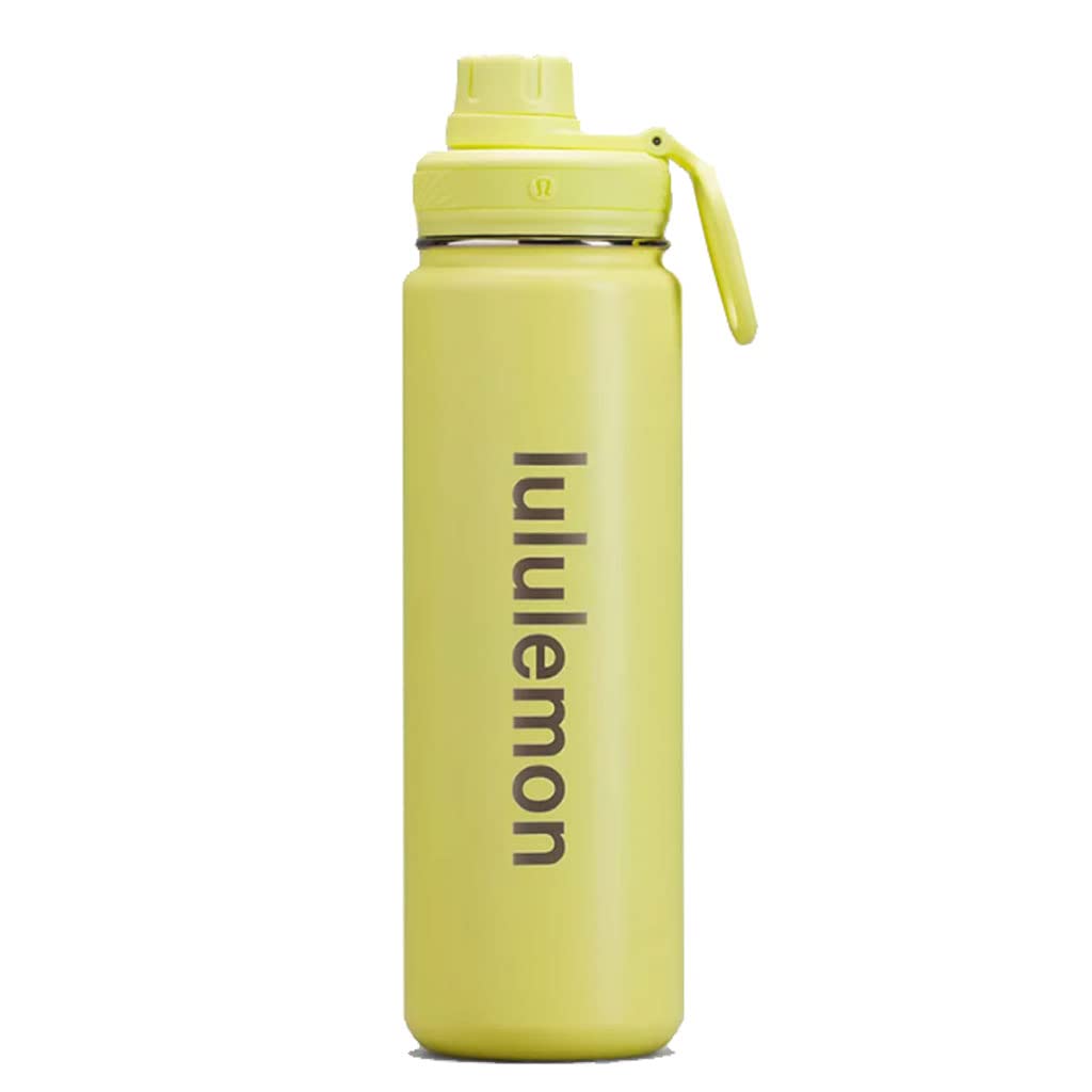 PQLQ 24oz/710ml Large Capacity Sports Water Bottle - Double Wall Insulated Stainless Steel Water Bottle with Handle, Leakproof & Sweatproof - Perfect for Gym, Hiking, Running & Outdoor Activities