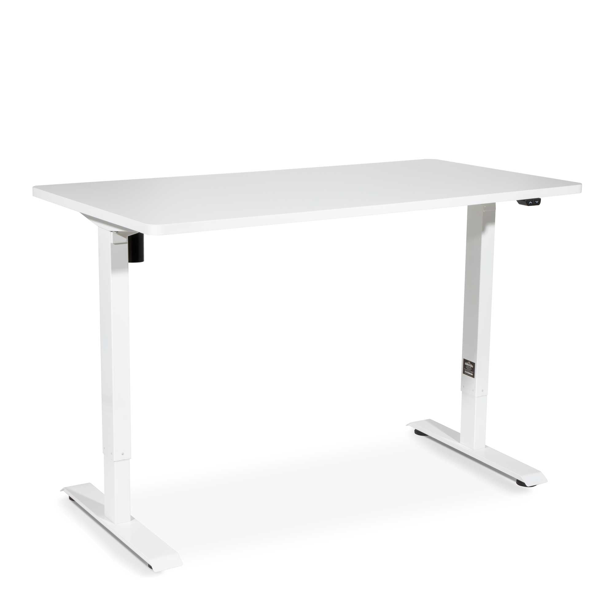 Adjustable Electric Sit Stand Desk with Single Motor & White Desktop - Ideal for Home Office, Gaming & Workspace (Model DH67)