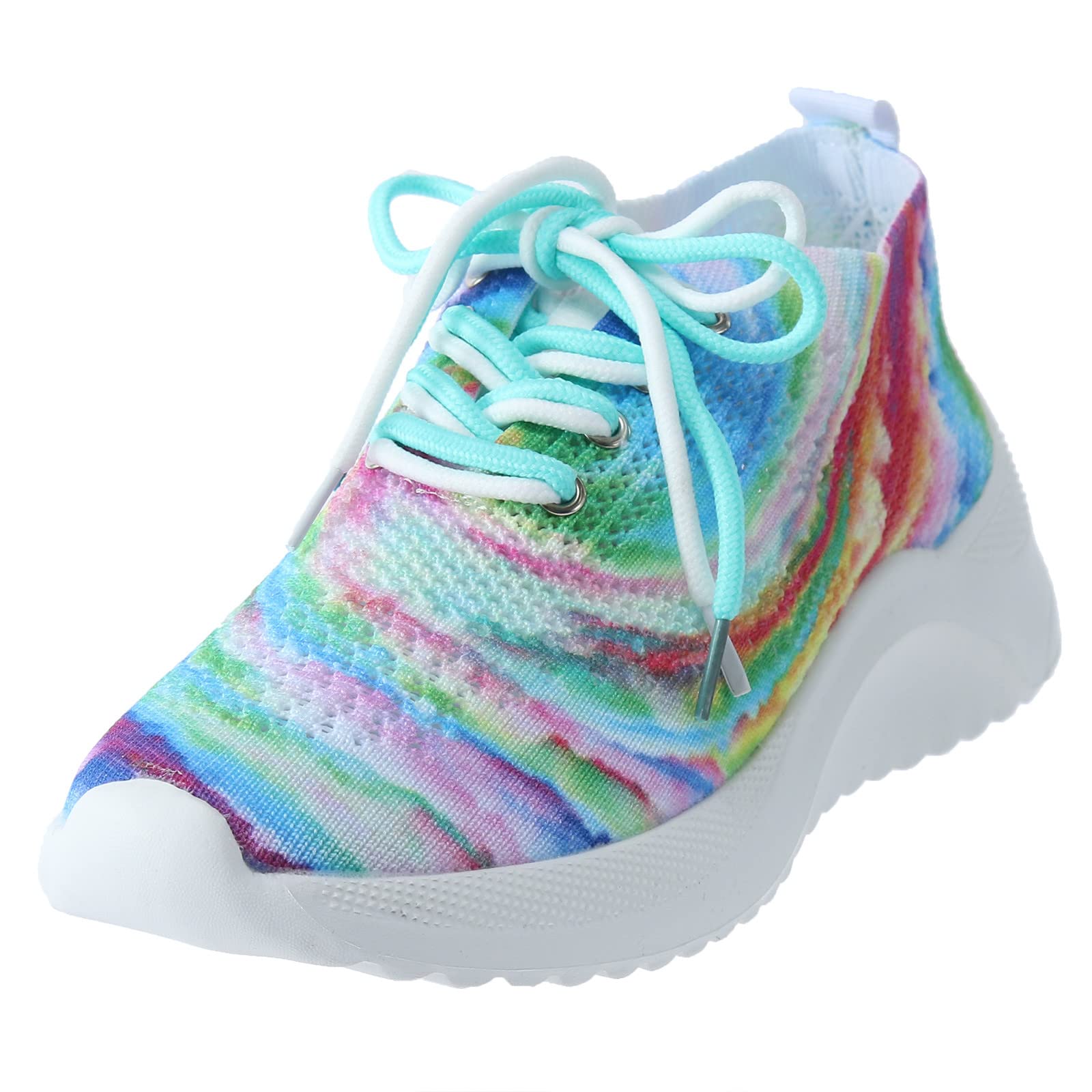Breathable Mesh Women's Basketball Sneakers with Arch Support - Comfortable Thick Sole Lace-Up Tennis Shoes for Workout & Casual Wear | Fast Delivery, Size 8.5 | Perfect for Summer Sports, Gym Training & Fourth of July Activities
