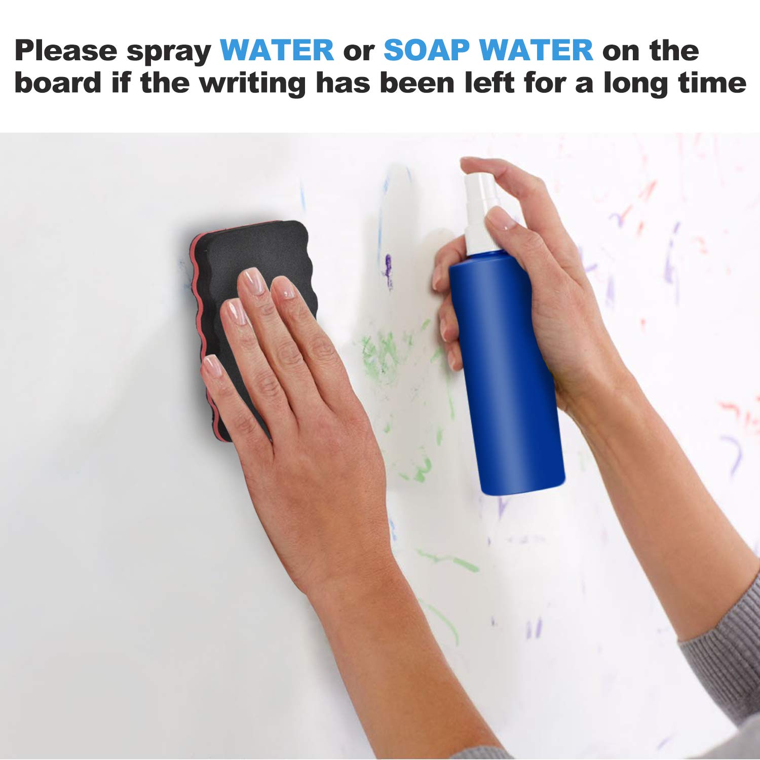 Dry Erase Erasers (6 Pack) - Magnetic Whiteboard Eraser for Glassboards, Whiteboards & Refrigerators - Perfect for Classrooms, Offices & Home Use