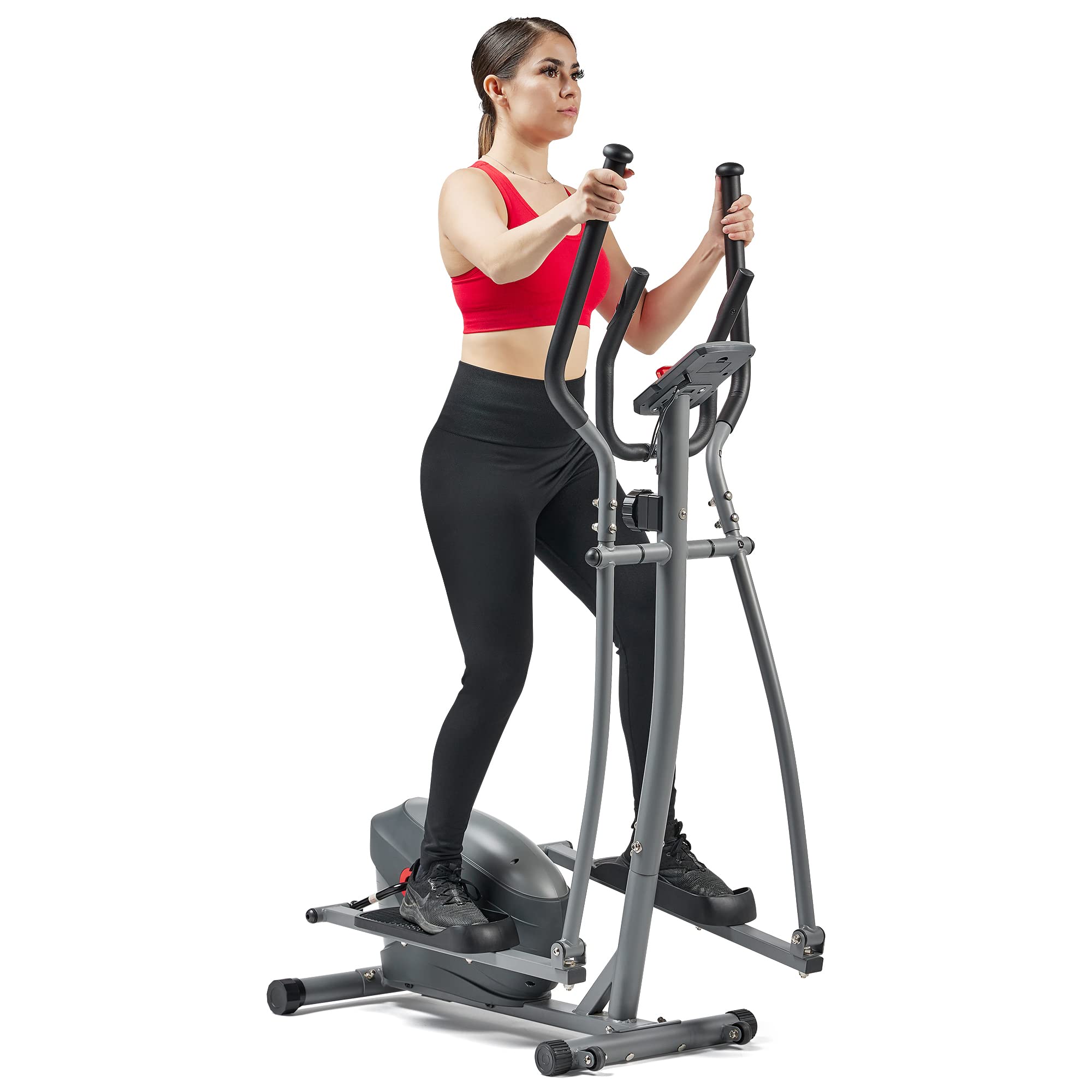 Sunny Health & Fitness Smart 2-in-1 Upright Elliptical Trainer - Full Body Workout Machine for Home Cardio Exercise with Arm & Leg Cross Training | Bluetooth Connectivity & Magnetic Resistance | Compatible with SunnyFit App | Perfect for Home Gym, Small Spaces & Low-Impact Workouts