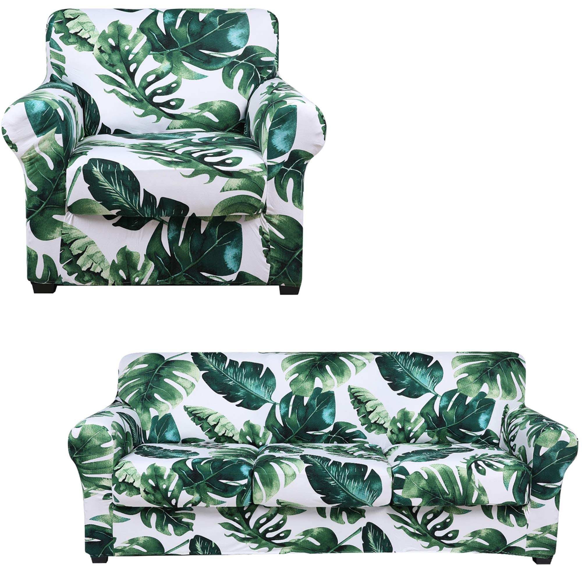 Hyha Printed Stretch Sofa Covers for 3 Cushion Couch (72