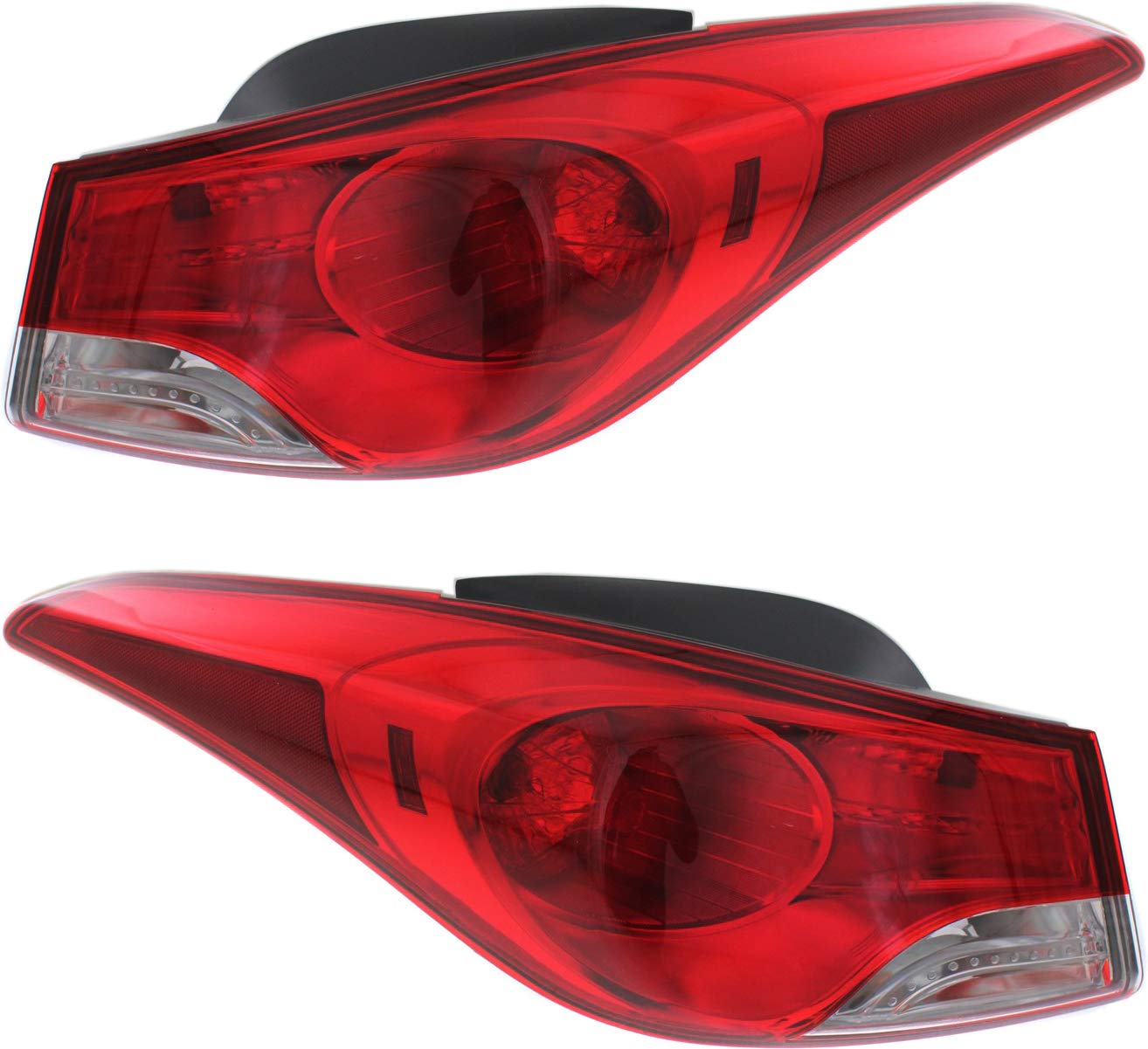 Garage-Pro LED Tail Light Assembly Set - Compatible with 2011-2013 Hyundai Elantra (Driver & Passenger Side, Outer) | Durable Replacement for Broken Lights | Perfect for Night Driving and Enhanced Vehicle Safety