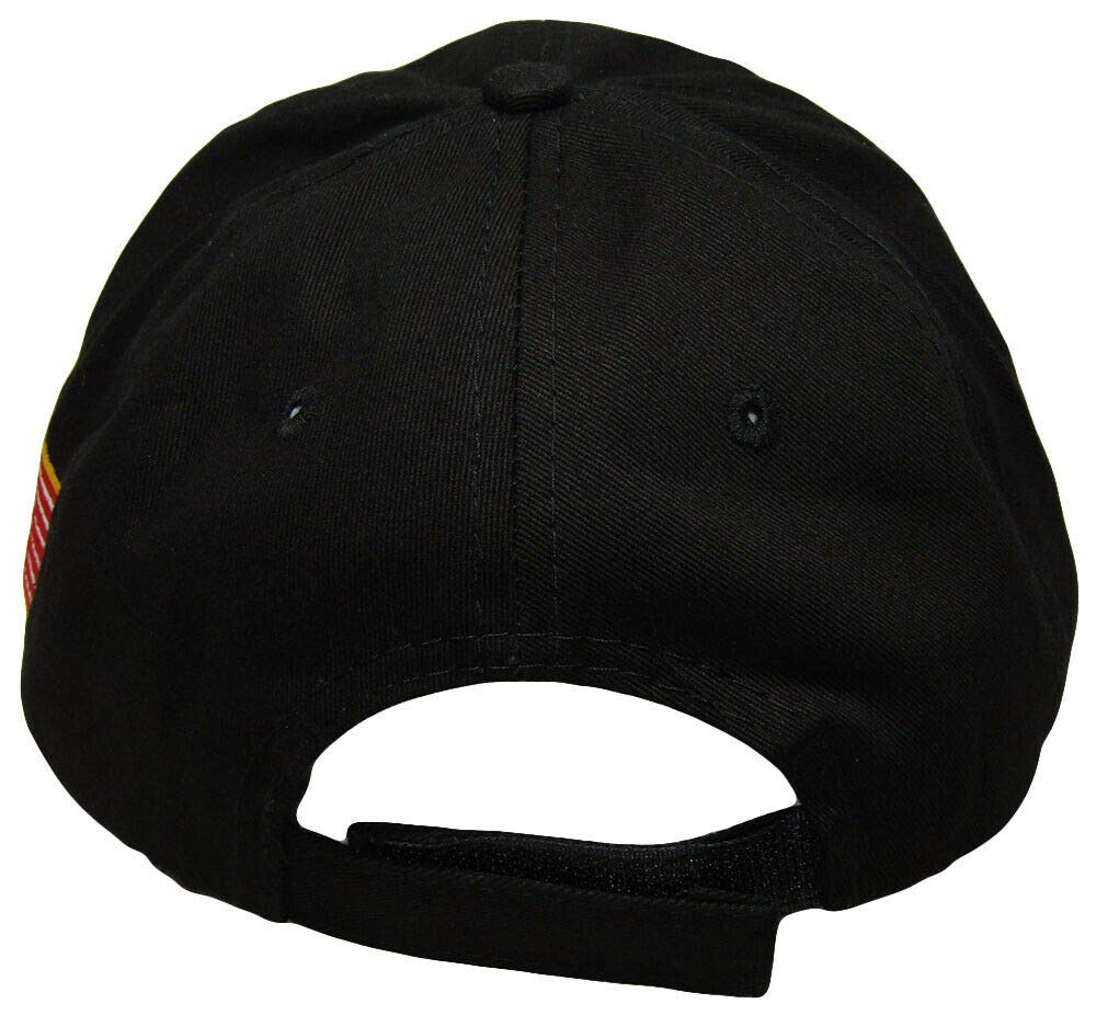 Trade Winds Fire Rescue Embroidered Baseball Cap with USA Flag Patch - Black Firefighter Hat for First Responders, EMS, and Fire Department Personnel