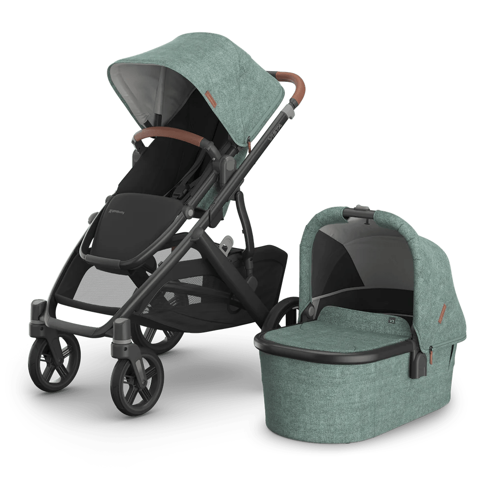 UPPAbaby Vista V3 Stroller and Bassinet Complete Set - Lightweight Travel System with Adjustable Handle, Large Storage Basket | Perfect for Newborns, Toddlers & Everyday Use
