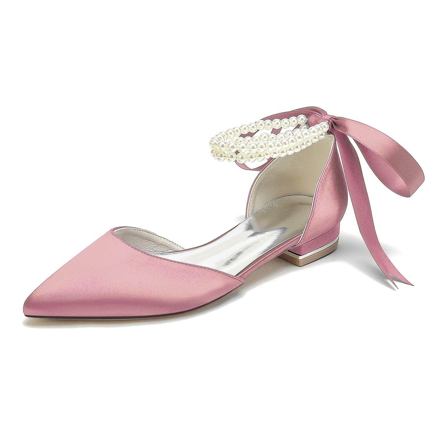 Flat Heel 2.5cm Silk-Like Comfortable Women's Shoes CK0456 - Perfect for Office, Wedding & Casual Wear