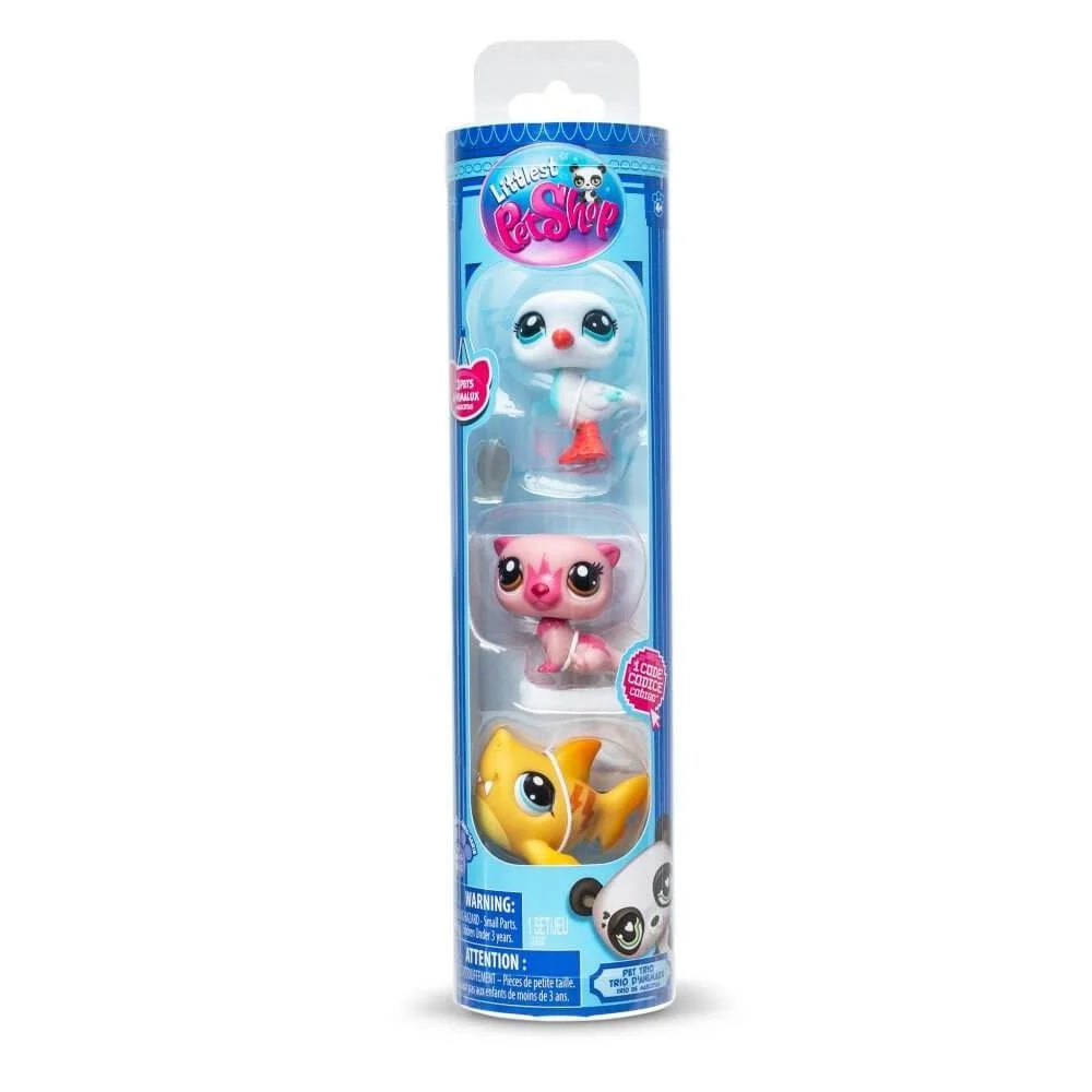 Littlest Pet Shop Trio in Tube - 3 Pack Island Vibes Toy Set for Kids | Perfect for Playtime, Collecting & Birthday Gifts