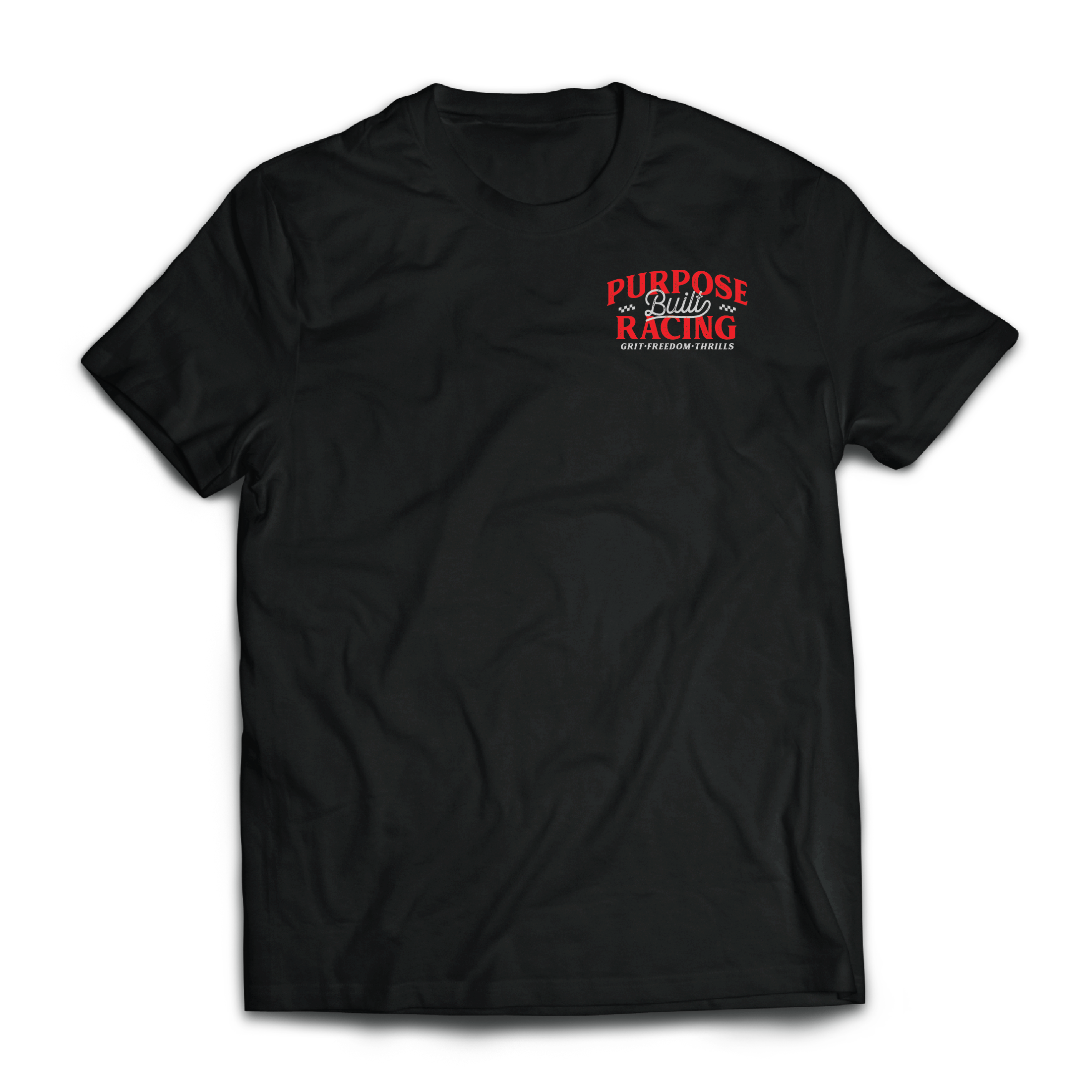 Youth Grit Freedom & Thrills T-Shirt for Men - Black Casual Tee for Streetwear, Gym, and Everyday Outfits