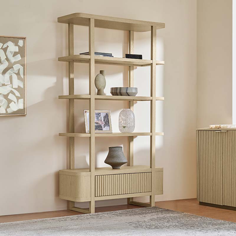 Modern Wood Bookshelf with Cabinet Storage - Stylish Home Office & Living Room Organizer for Books, Decor & Essentials | Durable & Space-Saving Design