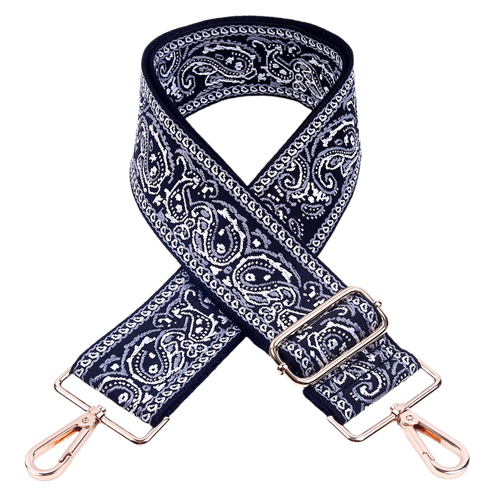 **Vintage Jacquard Embroidery Crossbody Purse Strap - Wide Adjustable Handbag Shoulder Strap for Women, Multi-Pattern Design (Perfect for Daily Use, Travel & Fashion Accessories)**