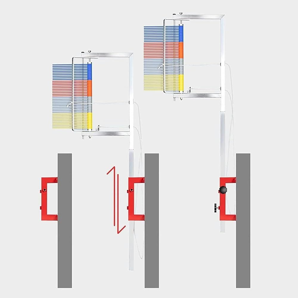 FERDUS Vertical Jump Tester - Wall Mounted 70cm Fitness Jump Measurement Equipment with Colorful Vanes | Basketball Training, Volleyball Drills & Athletic Performance Testing