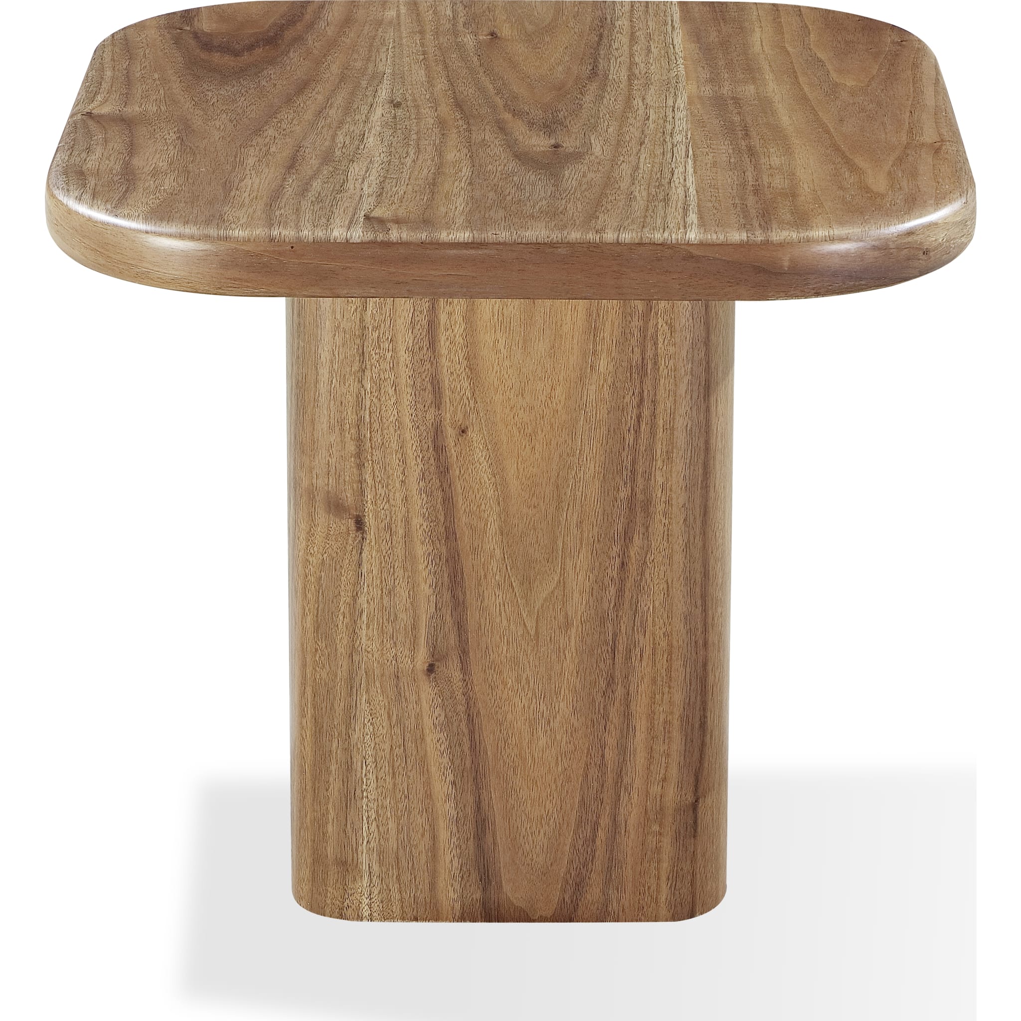Juba Walnut End Table in Mongoose - Solid Wood Side Table for Living Room, Bedroom & Office - Modern Nightstand with Storage Shelf