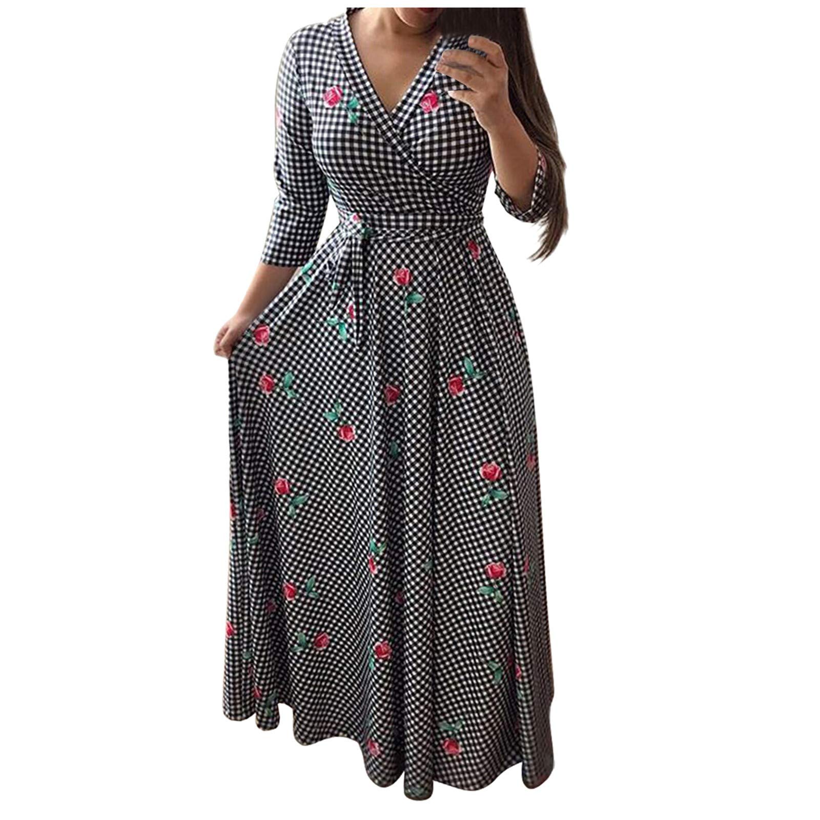Xiloccer Women's Sexy Swing Dress - Summer Cocktail Sundress for Beach, Party & Casual Wear | Flowy A-Line Dress for Outdoor Events, Vacation & Date Night