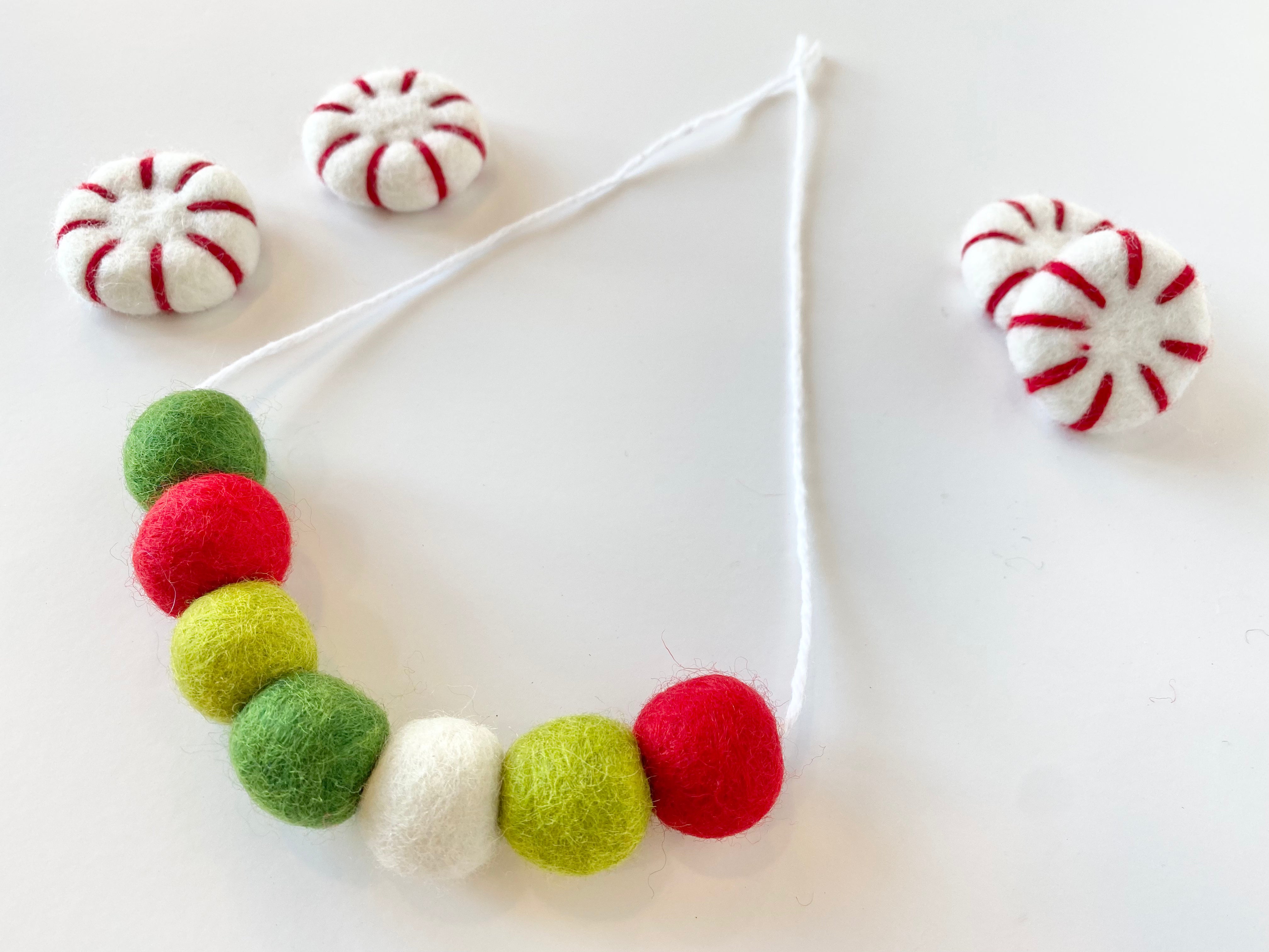 Festive Felt Ball Necklace for Women - Handmade Christmas Holiday Jewelry Gift - Perfect for Parties, Gifts & Holiday Outfits