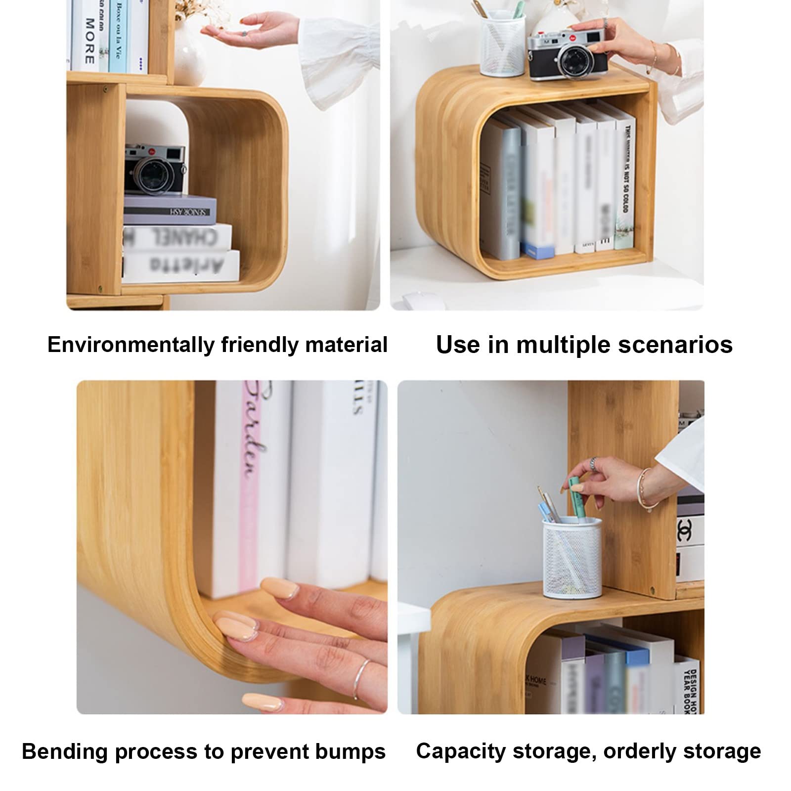 Tree Bookshelf - Modern Wooden Tree-Shaped Bookcase for Home & Office - Multi-Purpose Storage Shelf for Books, Files, and Decor - Space-Saving Standing Shelf (Perfect for Living Rooms, Bedrooms, and Workspaces)