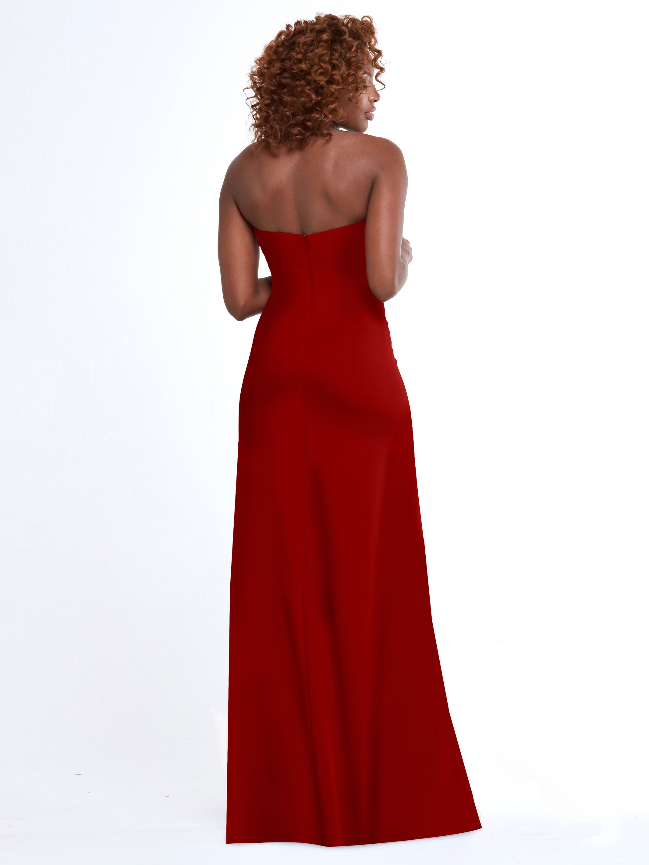 Elegant 83044 A-Line Double Knit Strapless Sweetheart Neckline Bridesmaid Dress - Perfect for Weddings, Formal Events & Special Occasions