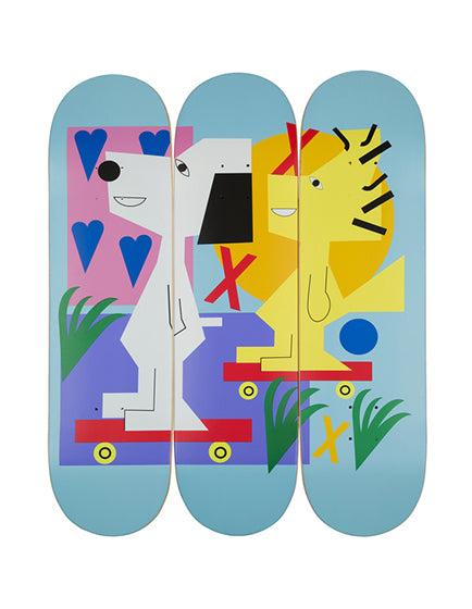 Nina Chanel Abney x Peanuts Triptych Skateboard Deck Set - Limited Edition Snoopy & Charlie Brown Art - Perfect for Skateboarding, Collecting & Home Decor