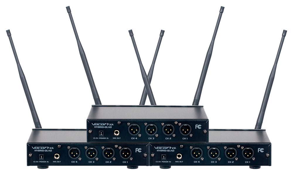 VocoPro Professional 12-Pack Wireless Microphone System with 900MHz UHF, XLR Outputs & Handheld Mics - Perfect for Karaoke, Church Events, Live Performances & Public Speaking