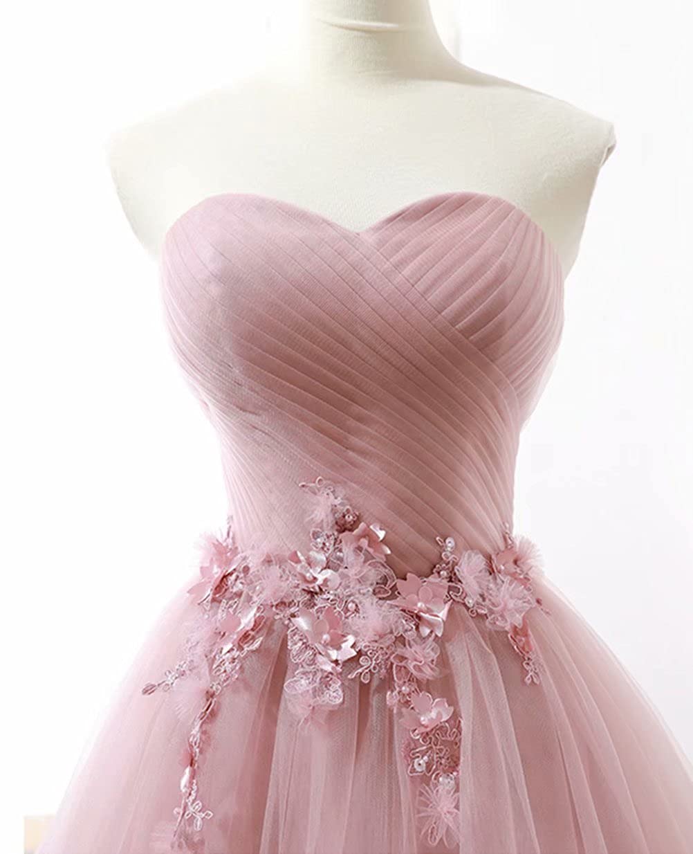 Luxurious Sweet 16 Flower Applique Tulle Quinceañera Dress - Elegant Wedding Ball Gown for Quinceañera, Sweet 16 Party & Formal Events