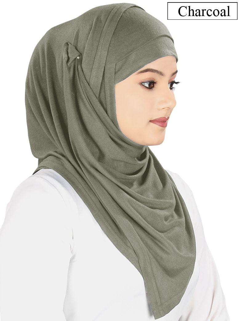 Instant Jersey Hijab with Headband - Soft Stretchy Muslim Scarf for Women - Perfect for Prayer, Work & Everyday Wear