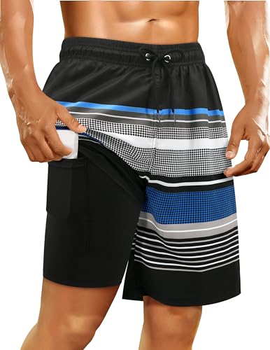 Black/Blue/White Stripes