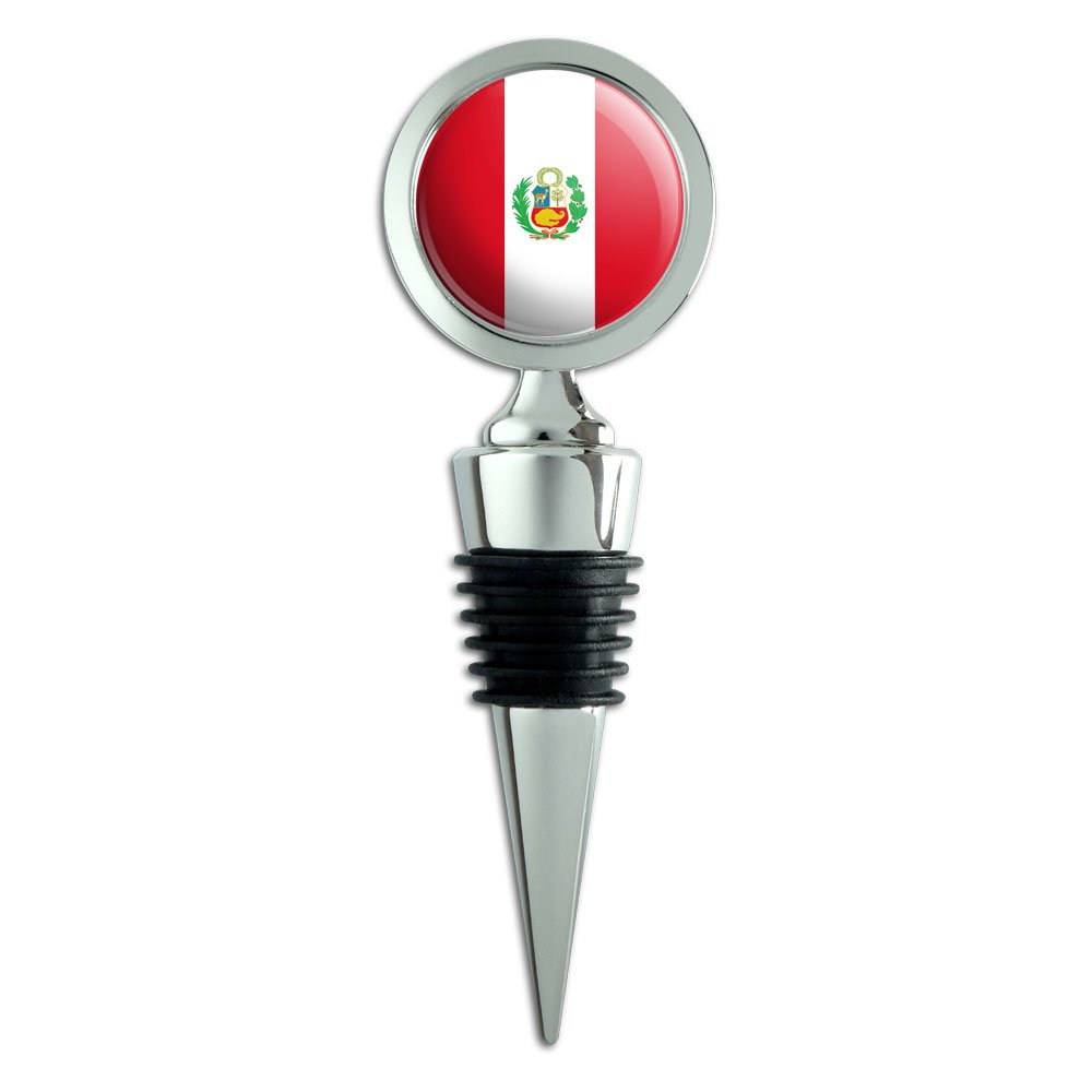 Peru National Flag Wine Bottle Stopper with Seal - Perfect for Wine Lovers, Home Bars, and Patriotic Gifts