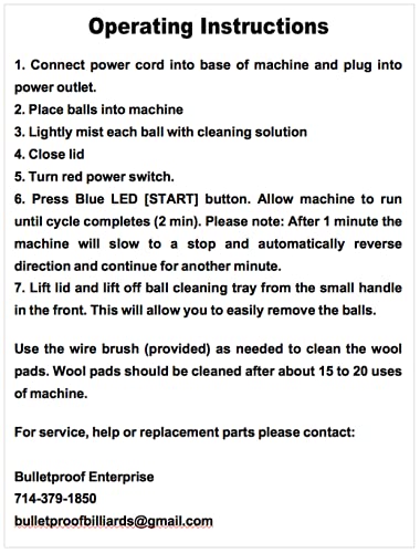 Professional Pool Ball Cleaner & Polisher - Bulletproof Billiard Ball Cleaning Machine for Home & Tournament Use | Deep Clean, Polish & Maintain Billiard Balls | Perfect for Pool Halls, Game Rooms & Professional Players