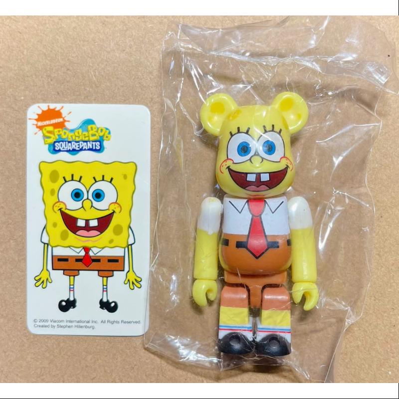 Bearbrick Series 18 CUTE Spongebob Squarepants 100% Collectible Vinyl Art Toy - Perfect for Anime Fans, Home Decor & Gift Giving