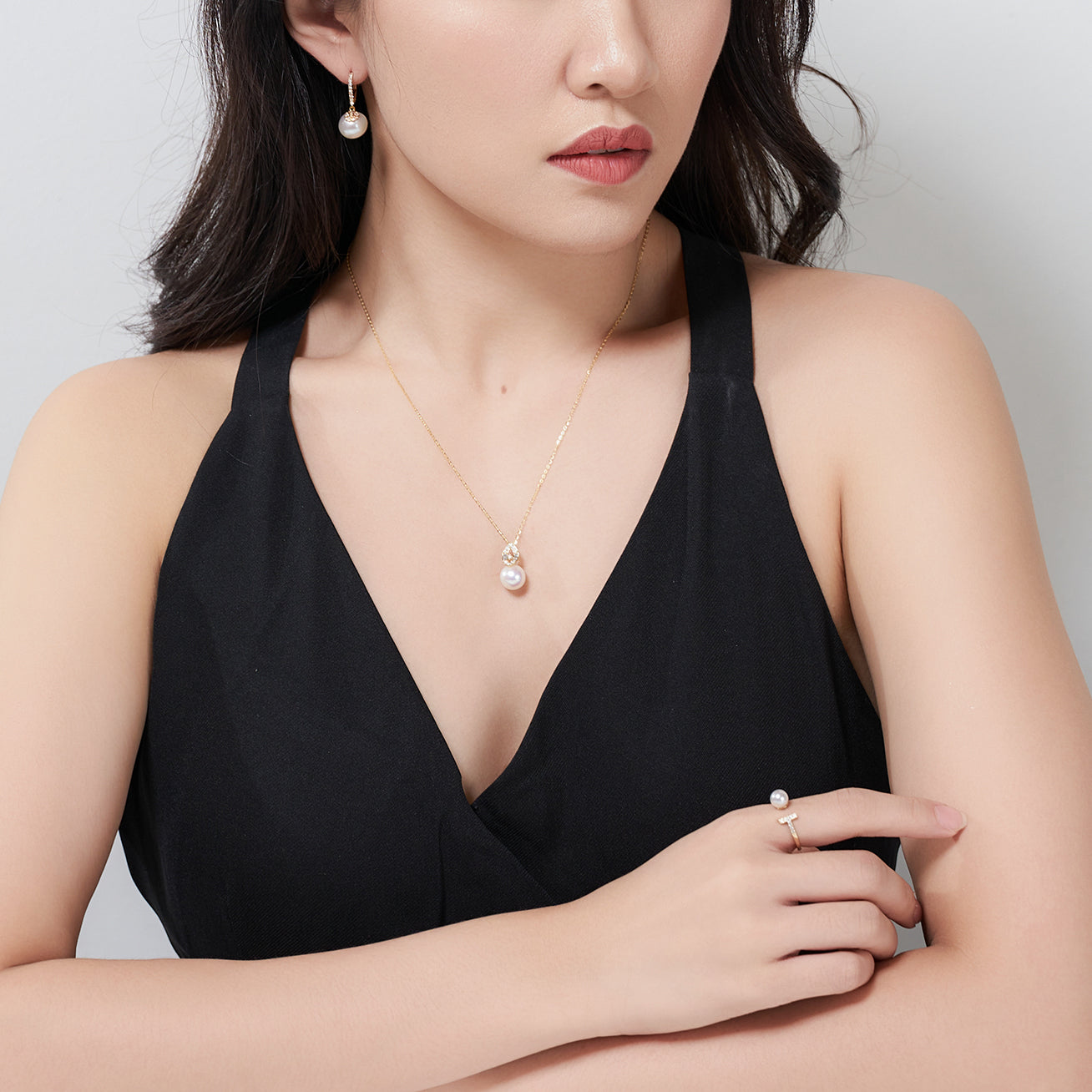 18K Solid Gold Freshwater Pearl Necklace for Women - Elegant Classic Jewelry Gift for Birthday, Anniversary & Special Occasions