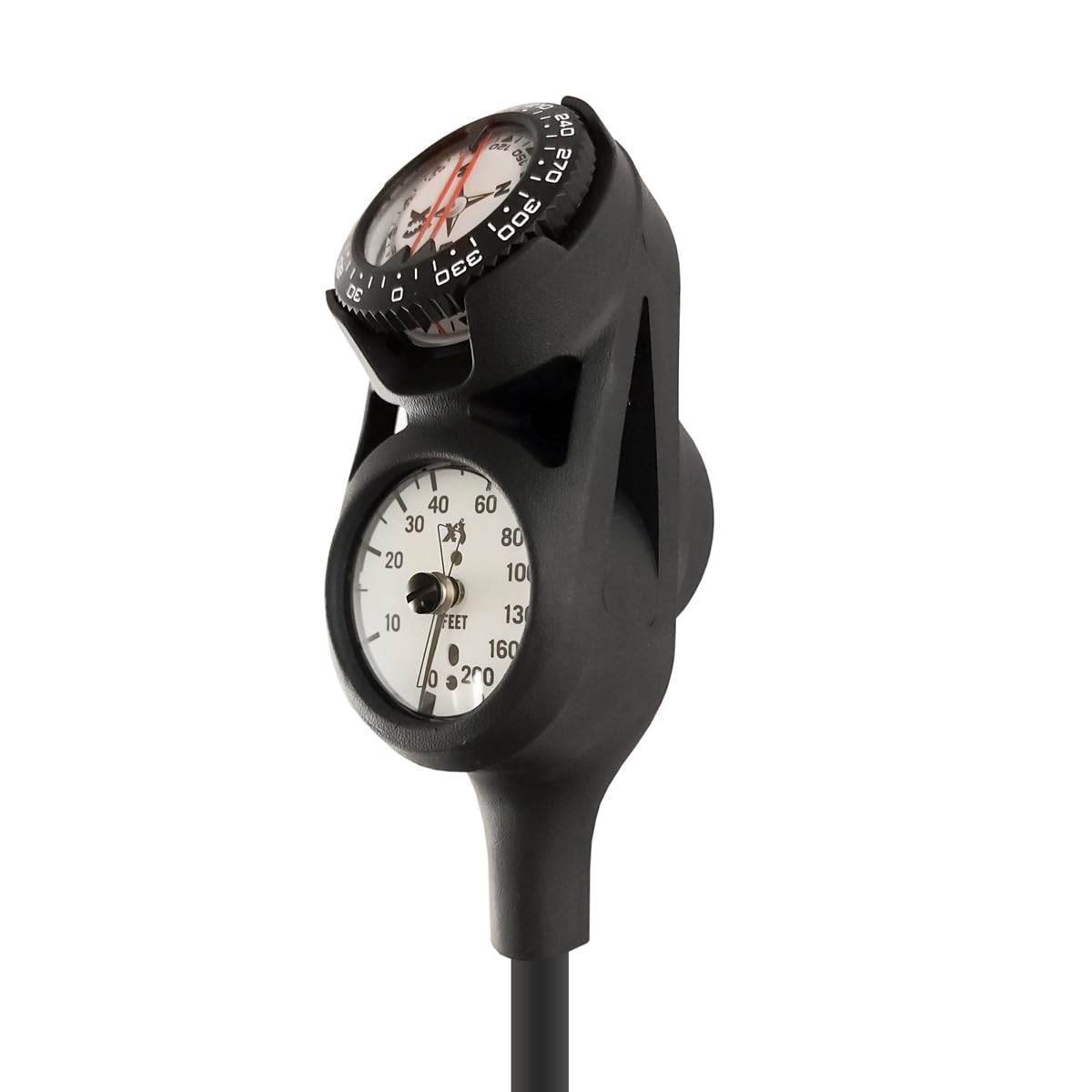 XS Scuba Navigator Console - 3 Gauge Metric Dive Computer for Scuba Diving | Underwater Navigation, Depth & Air Pressure Monitoring for Professional Divers