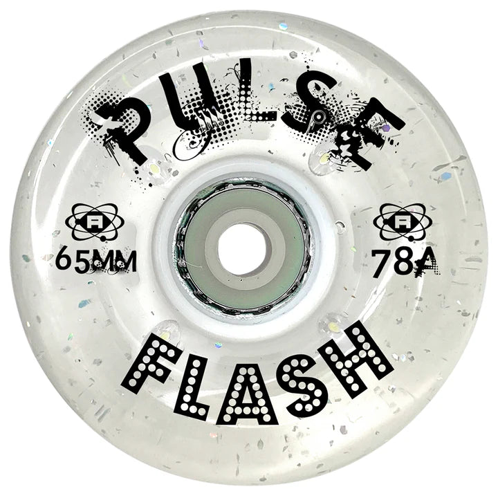Atom Pulse Flash LED Wheels 78A - Pack of 4 | High-Performance Light-Up Skateboard Wheels for Night Riding & Urban Commuting