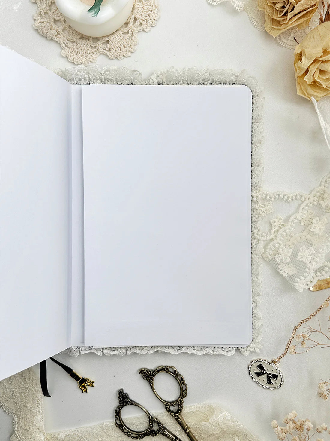 Black Lolita Style A5 Notebook - Cute Kawaii Journal for Writing, School & Office Use