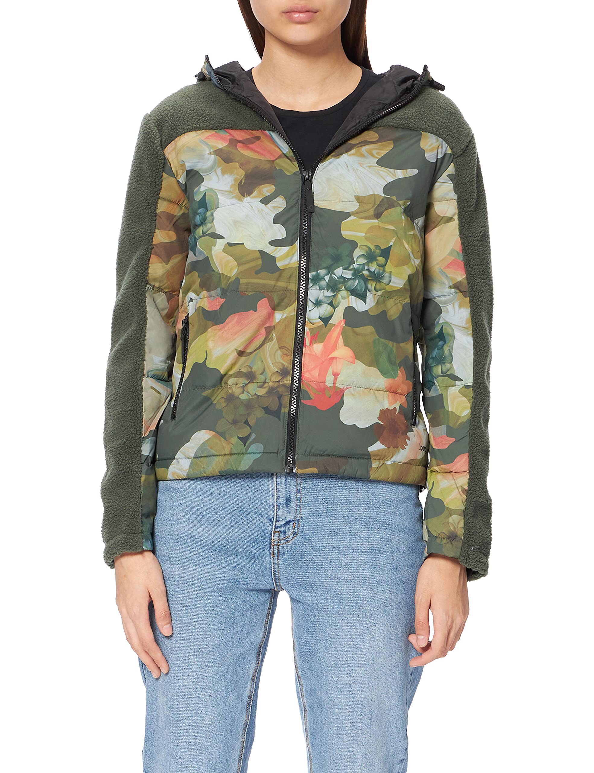 Desigual Women's Woven Padded Short Overcoat Jacket - Stylish Winter Coat for Women, Lightweight Warm Outerwear for Casual Outings & Office Wear