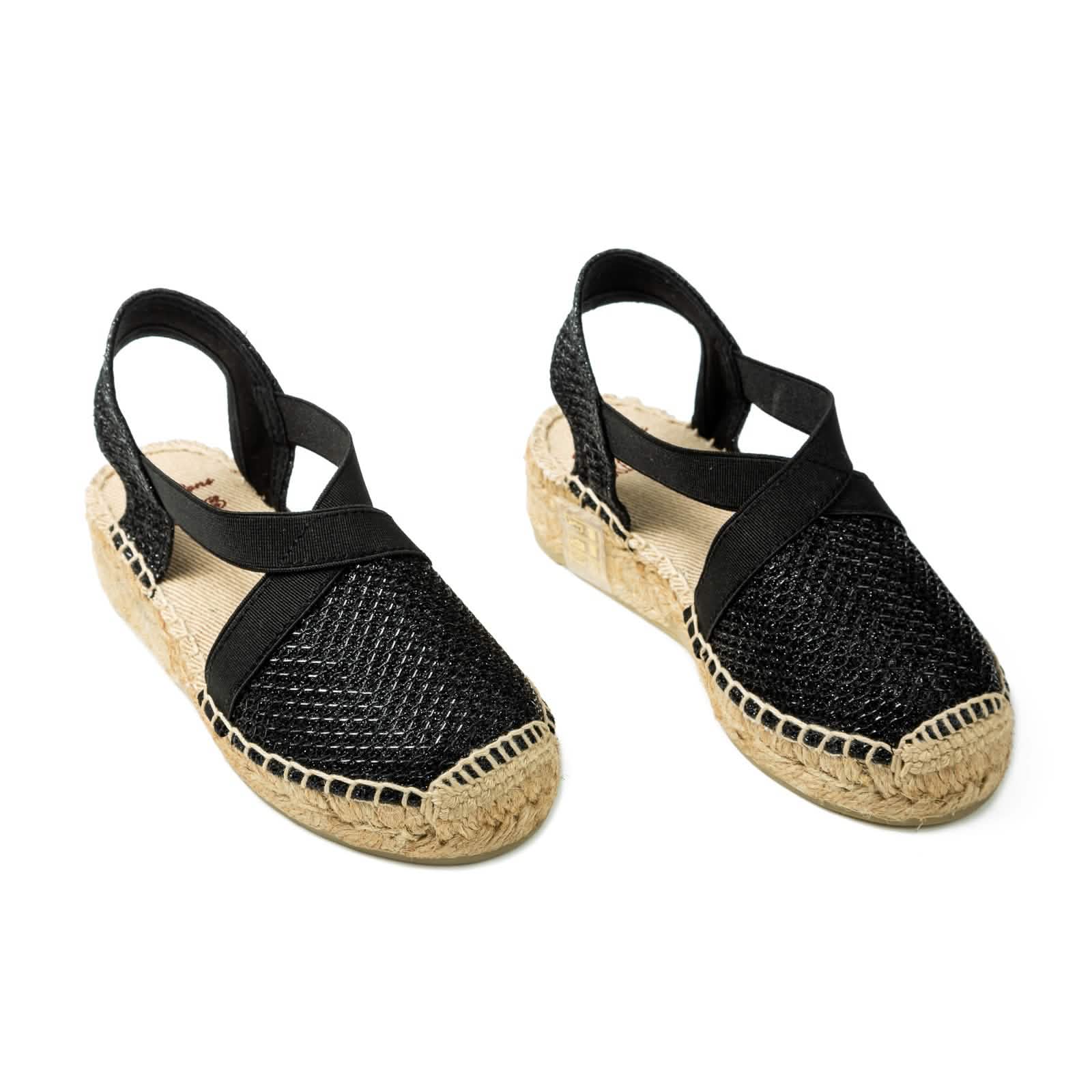 Vegan Metallic Wedge Espadrille Sandals for Girls - Comfortable Kids Summer Shoes for Beach, Party & Casual Wear - Edita S